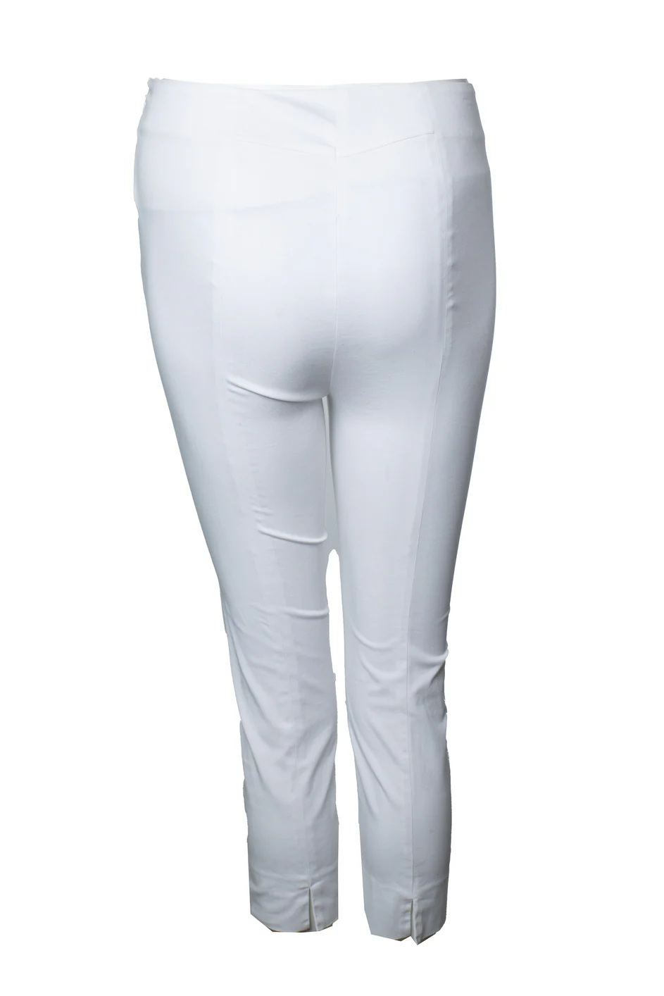 Women's Loro Piana, white cropped linen capri pantalon - Image 3