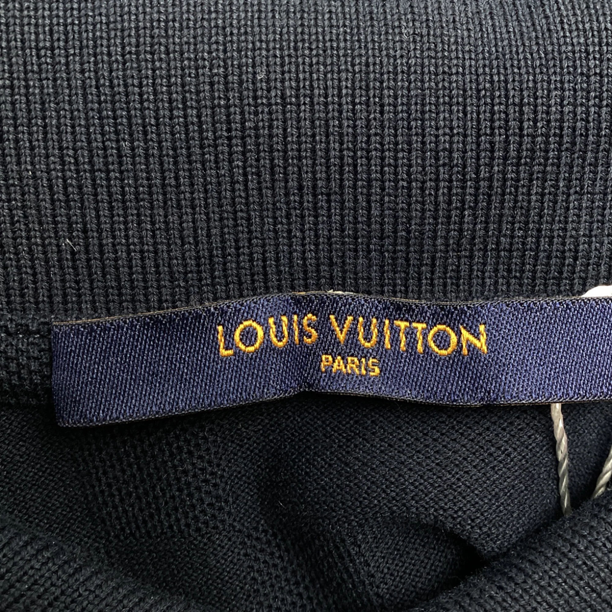 Men's Louis Vuitton Short-Sleeved Polo Shirt in Black Cotton - Image 6