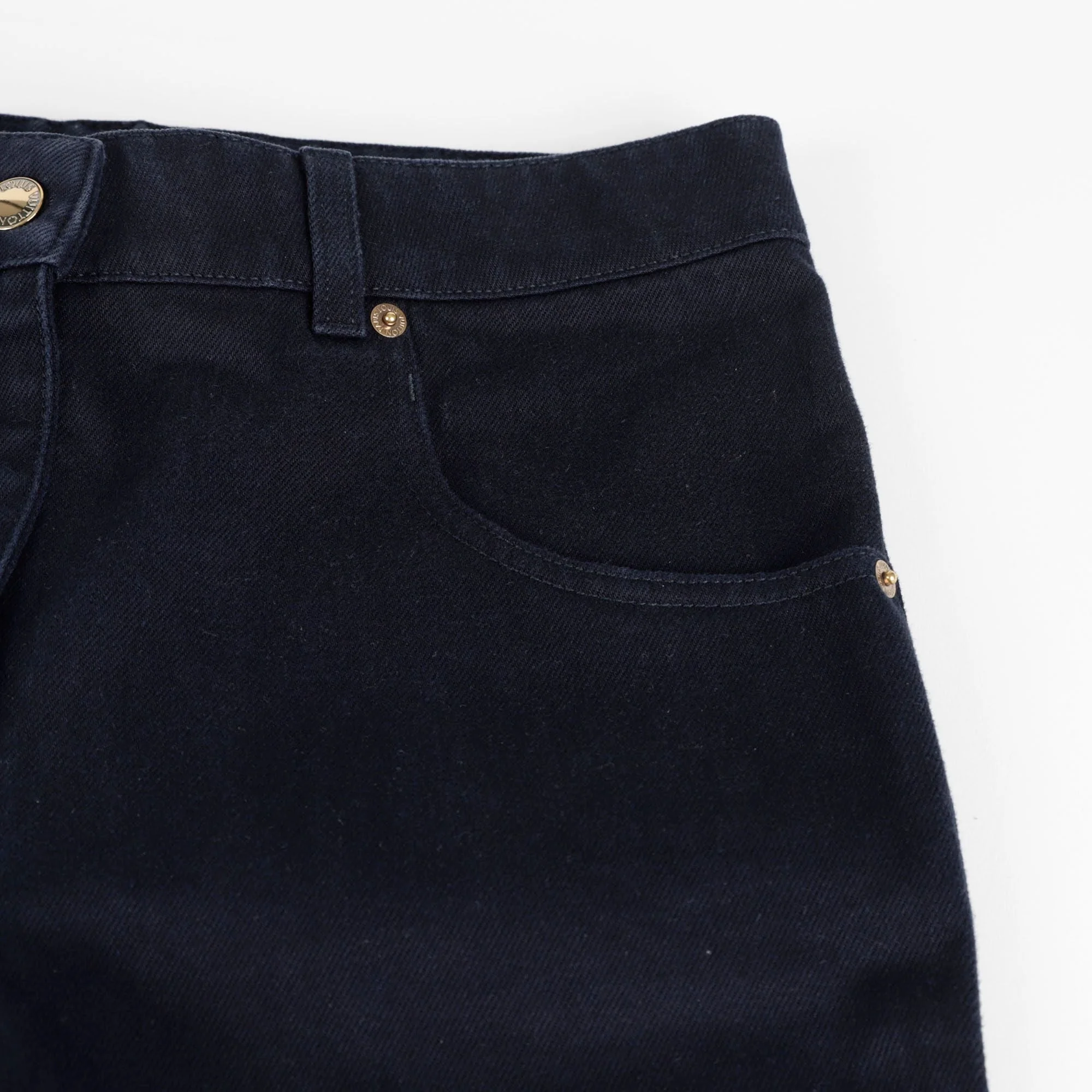 Women's Monogram Pocket Denim Pants - Image 6