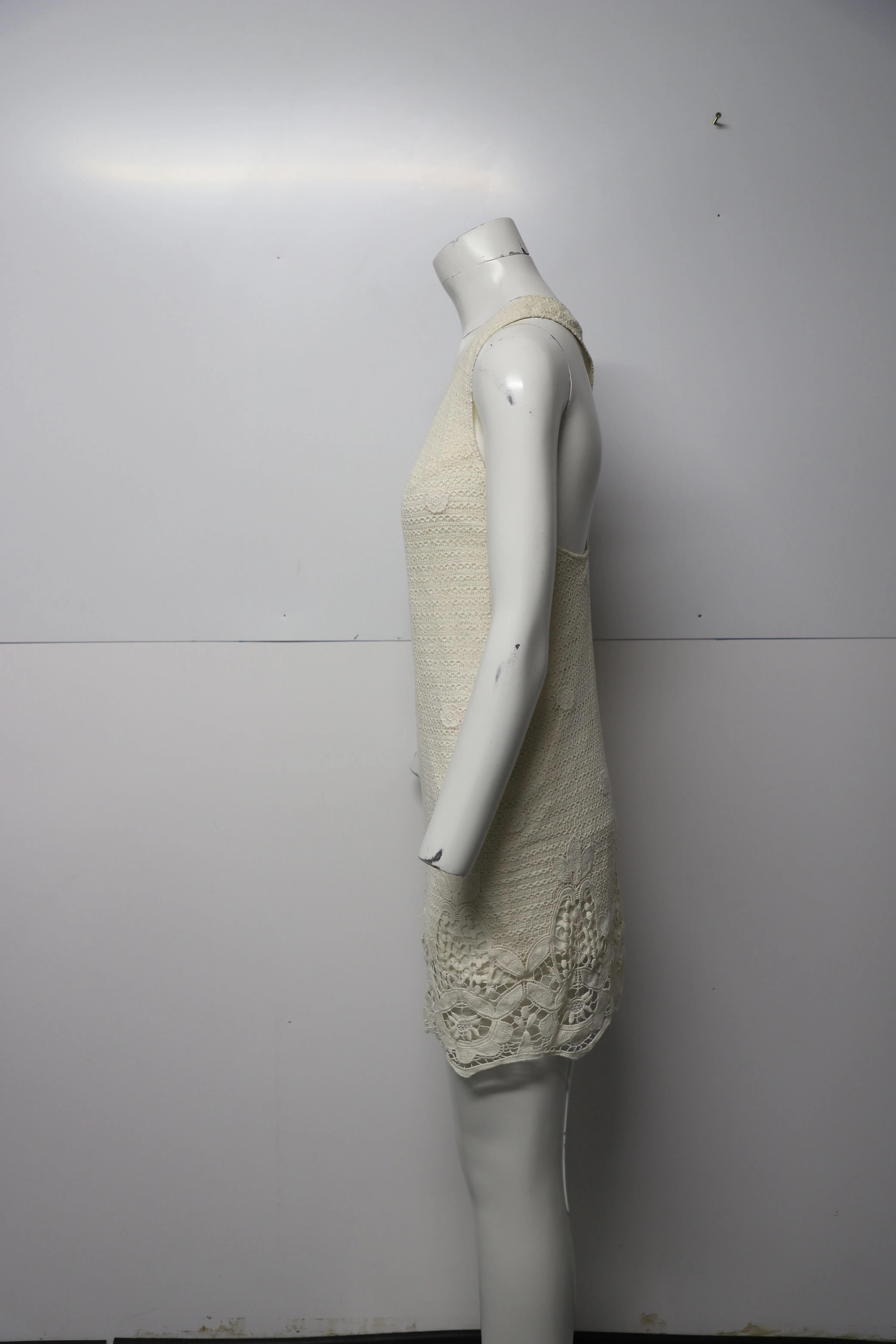 Women's Maje Crochet Dress in Cream Cotton - Image 10