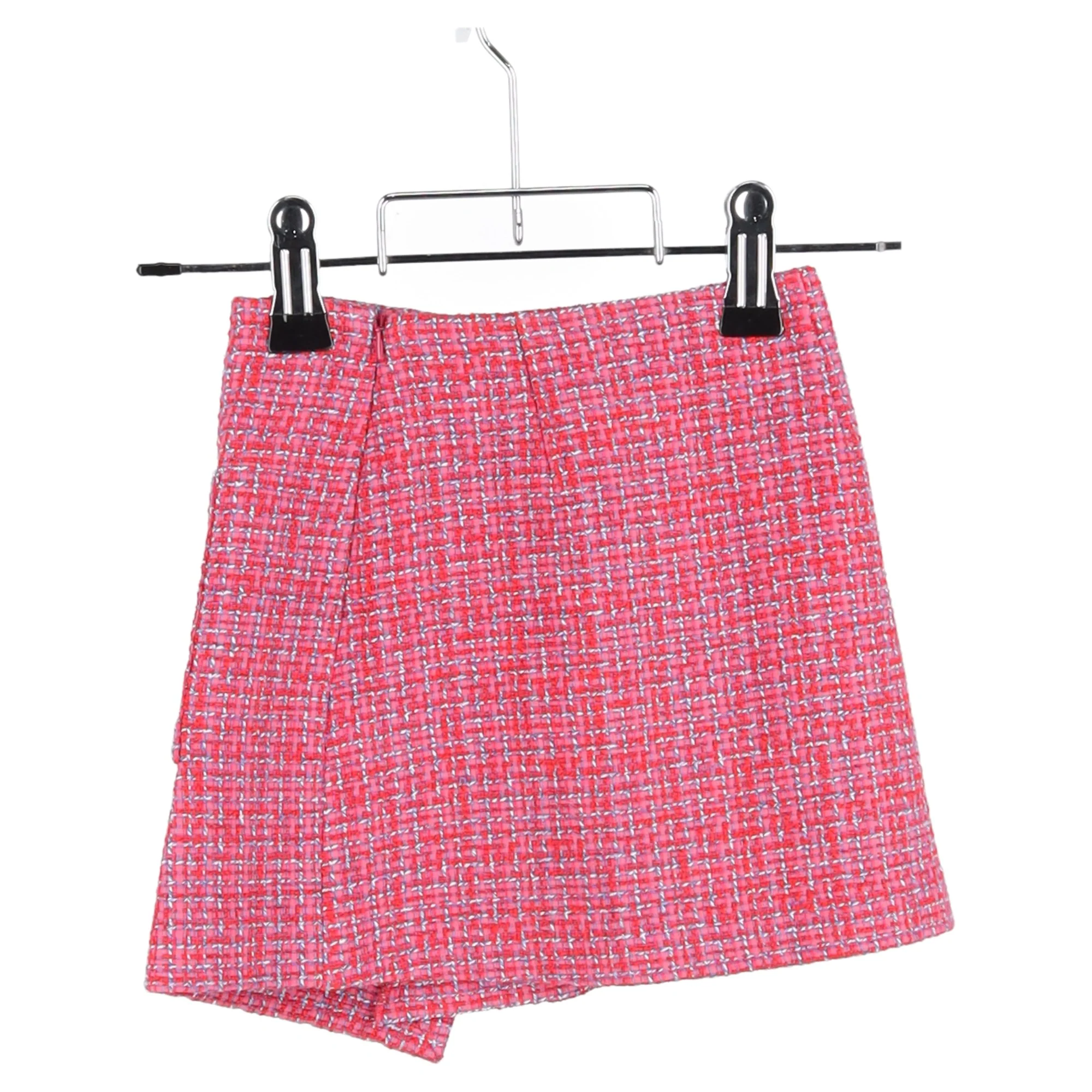 Women's Maje Jolia Asymmetric Tweed Mini Skirt in Pink Polyamide - Image 5