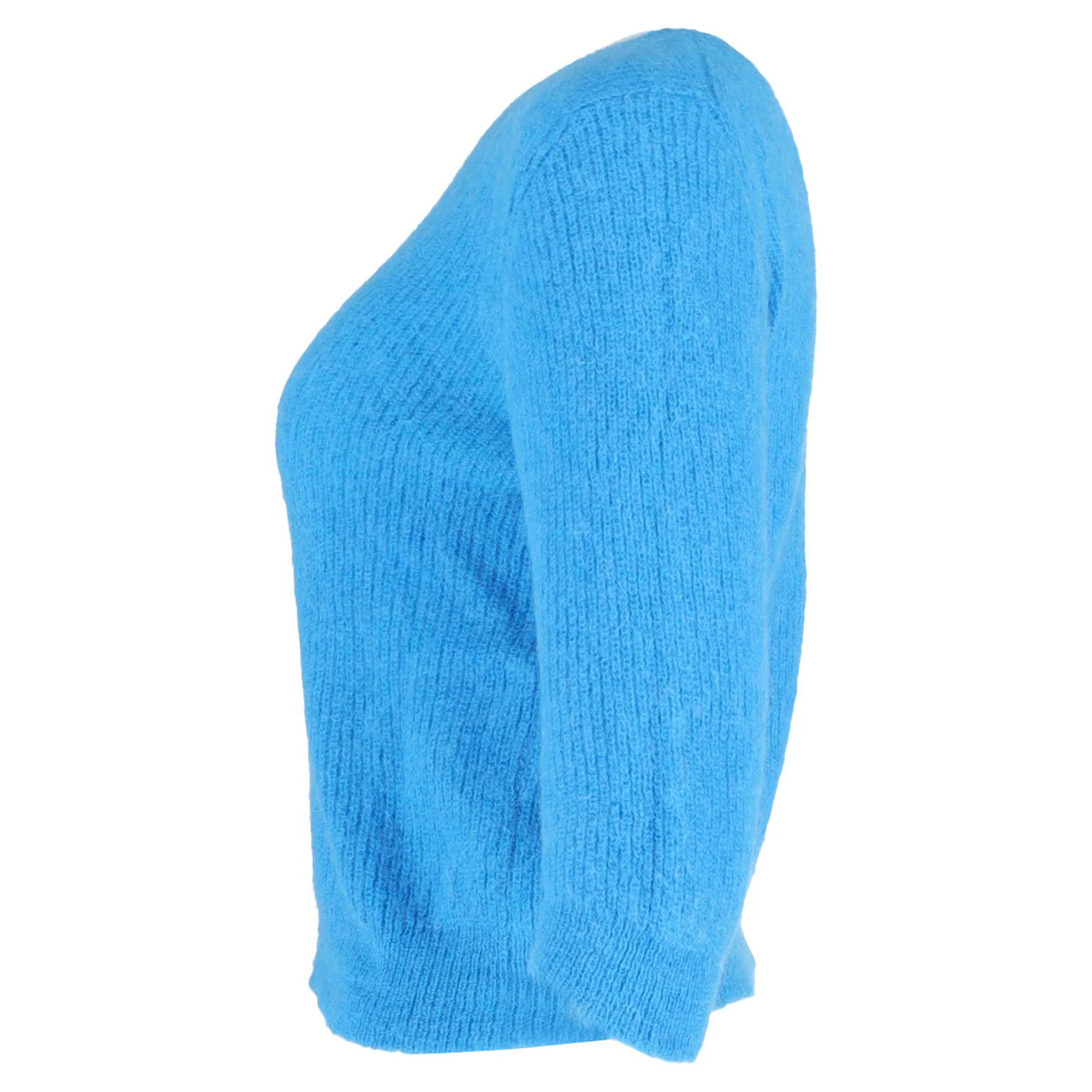 Women's Maje Marcel Ribbed Sweater in Blue Polyamide - Image 2