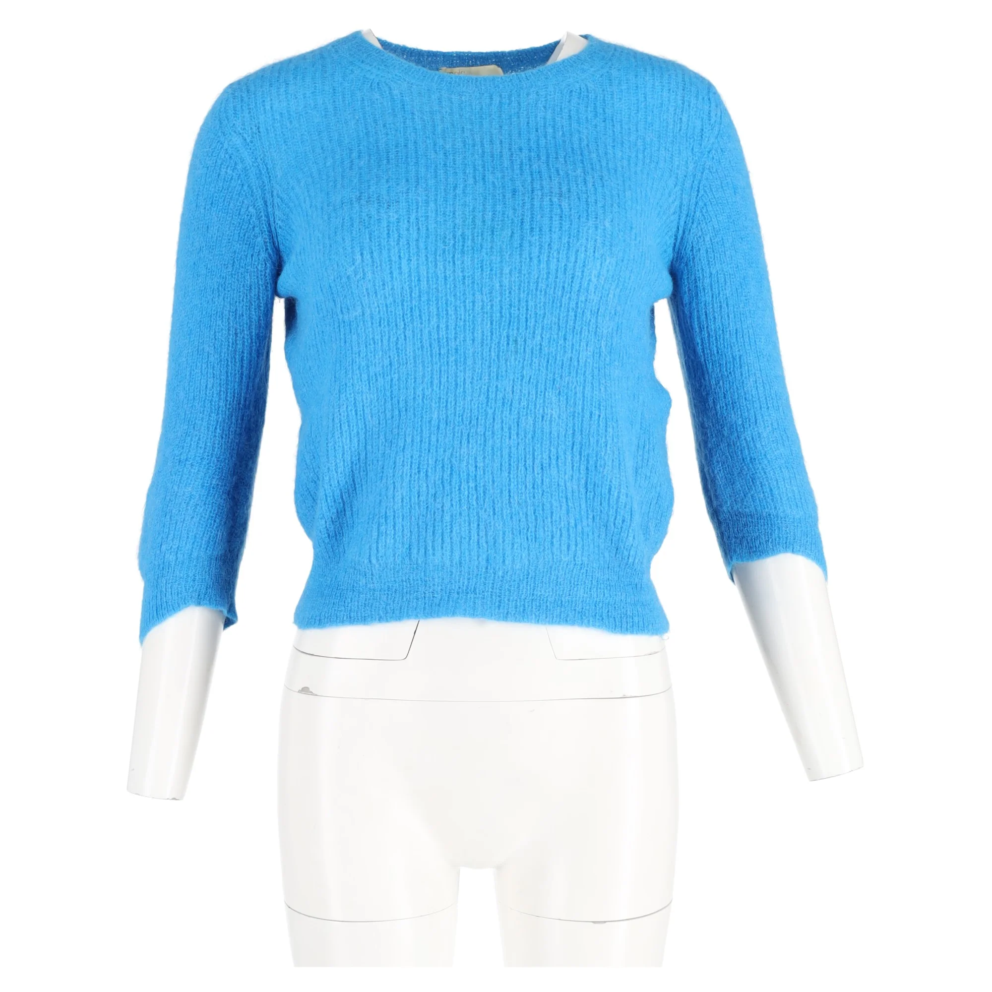 Women's Maje Marcel Ribbed Sweater in Blue Polyamide - Image 4