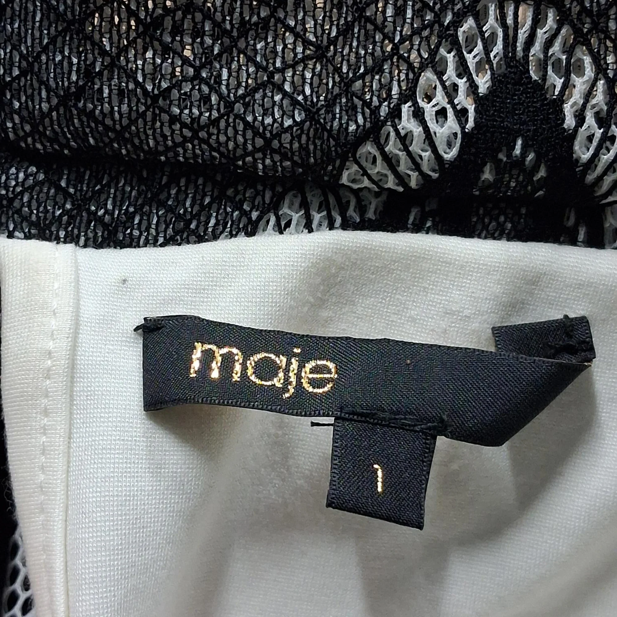 Women's Maje Pleated Lace Detailed Mini Skirt in Black Polyamide - Image 5