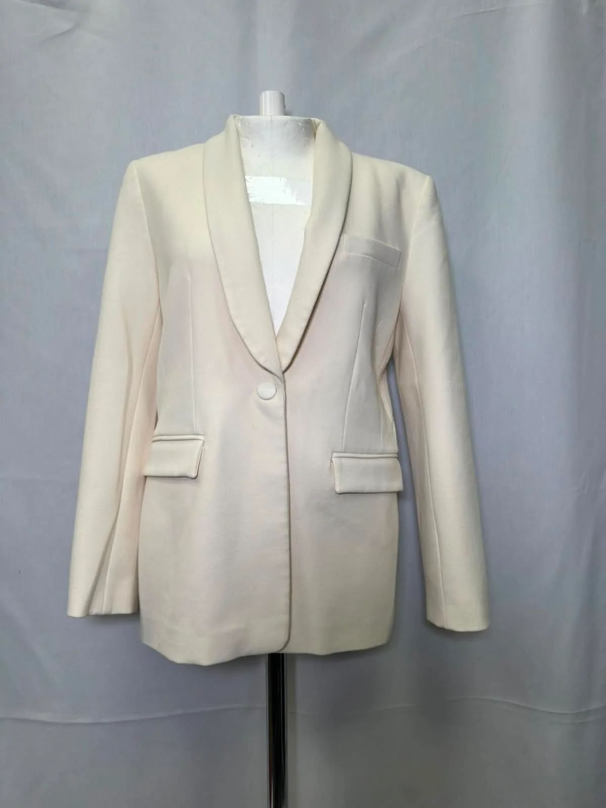 Women's Maje Suit Blazer in Ivory Polyester - Image 10