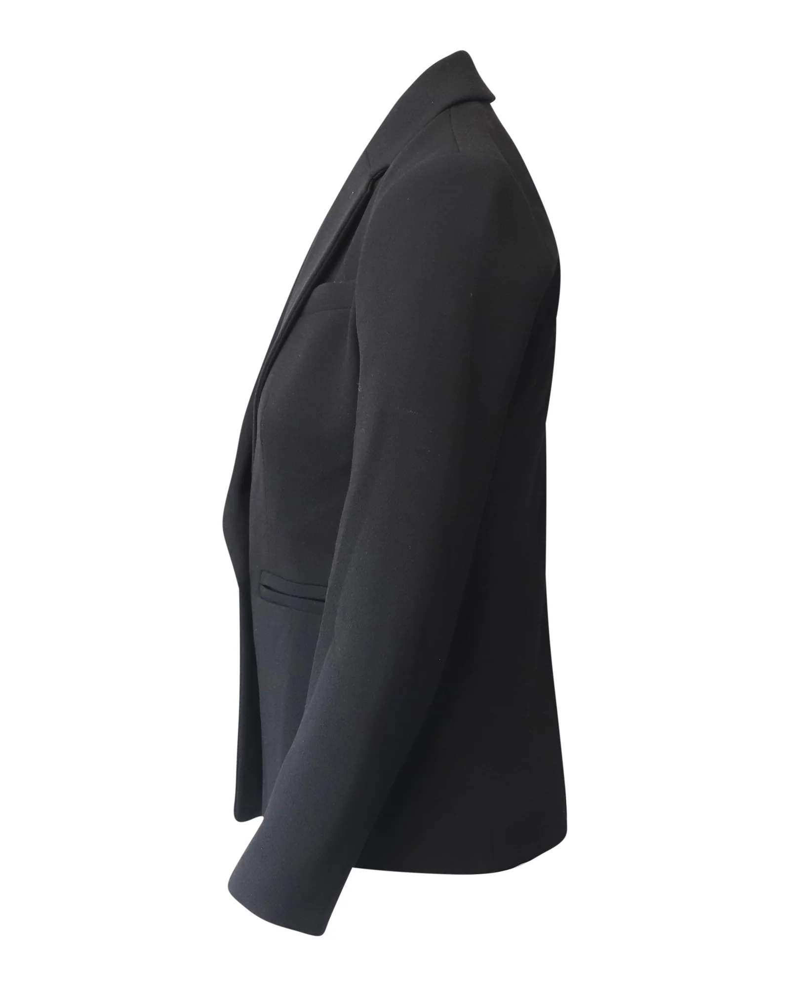 Women's Maje Valmy Double-Breasted Crepe Blazer in Black Polyester - Image 2