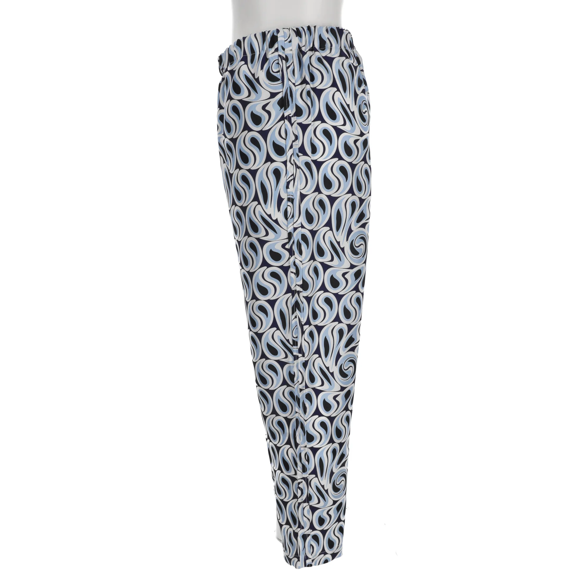 Women's Marni Gartered Printed Trousers in Multicolor Silk - Image 10