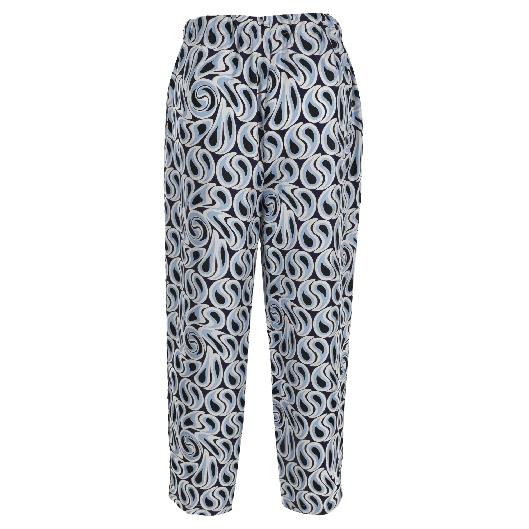 Women's Marni Gartered Printed Trousers in Multicolor Silk - Image 3