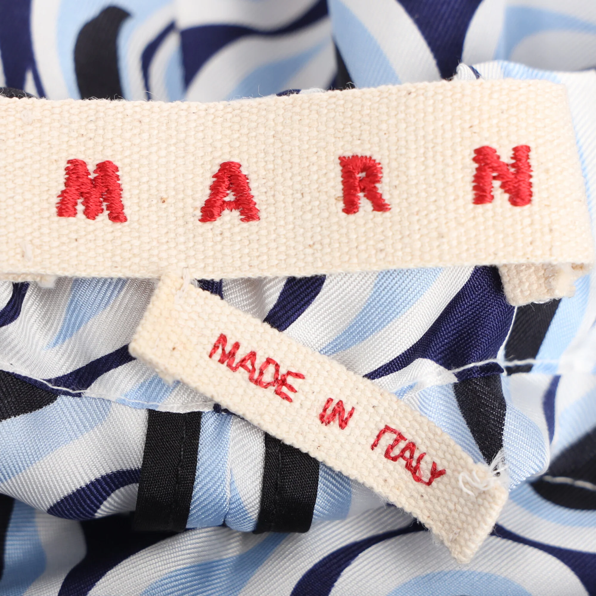 Women's Marni Gartered Printed Trousers in Multicolor Silk - Image 4
