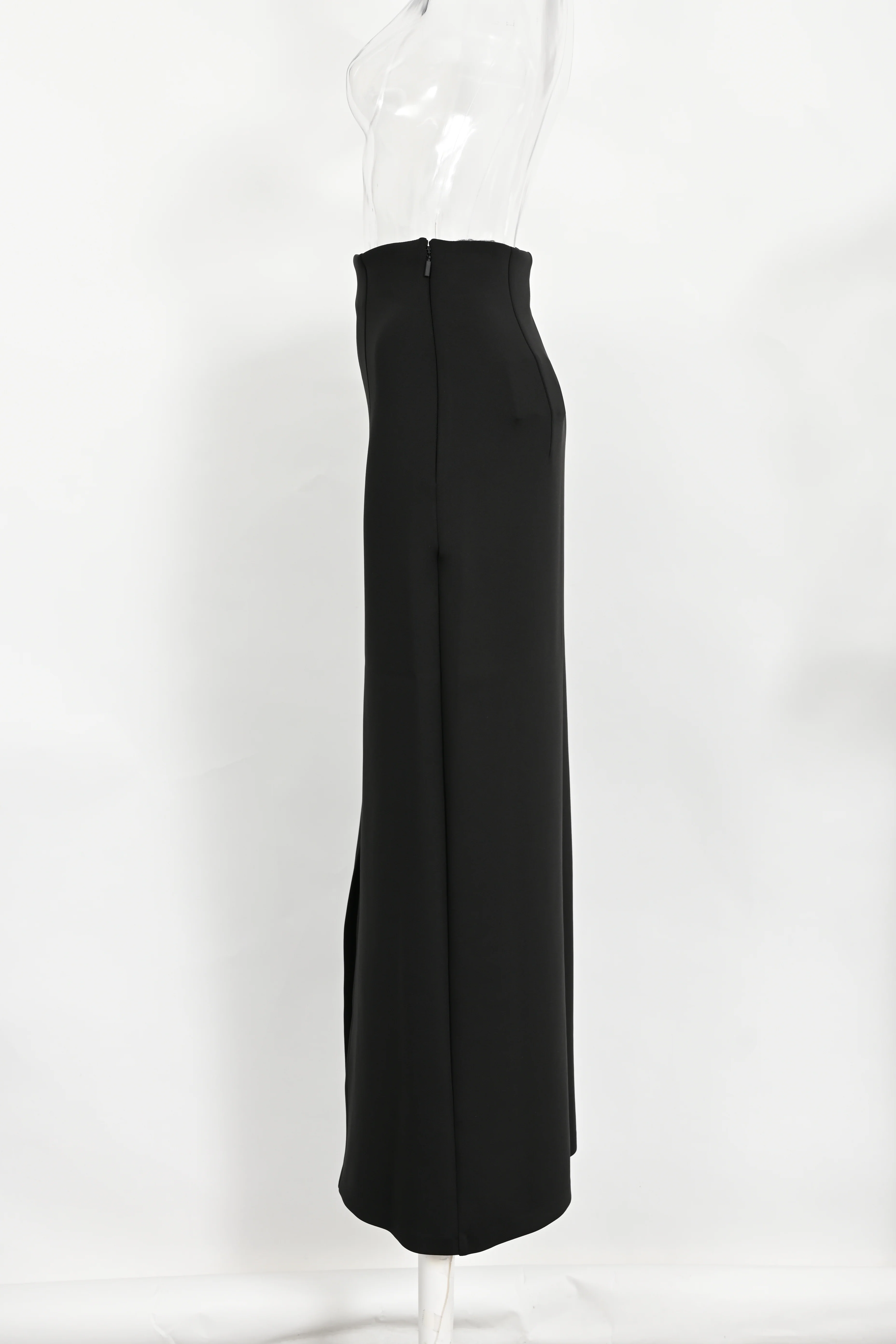 Women's Max Mara Leisure Slit Maxi Skirt in Black Polyester - Image 6