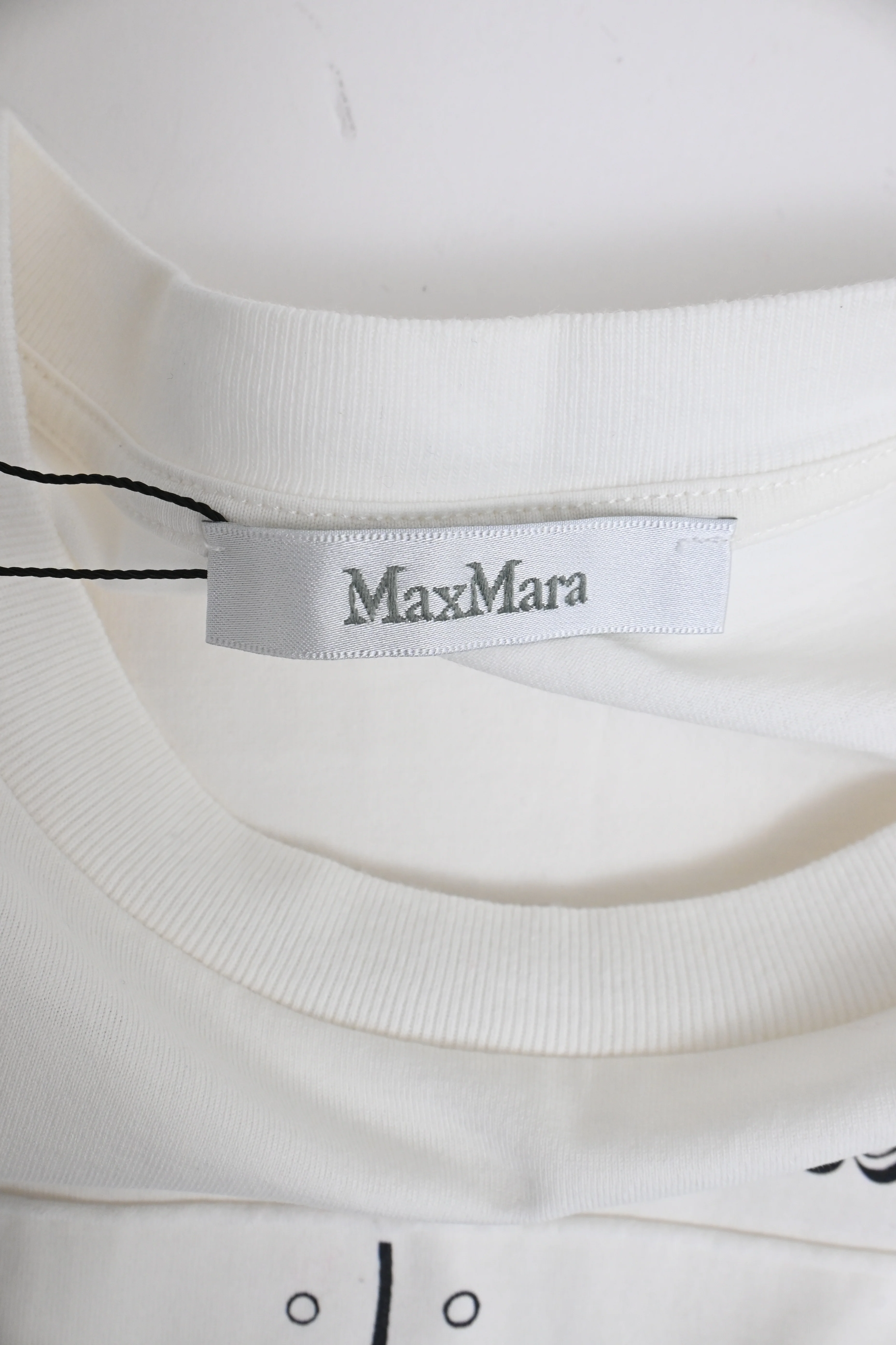 Women's  Max Mara Oblo Whale Printed T-Shirt in White Cotton - Image 9