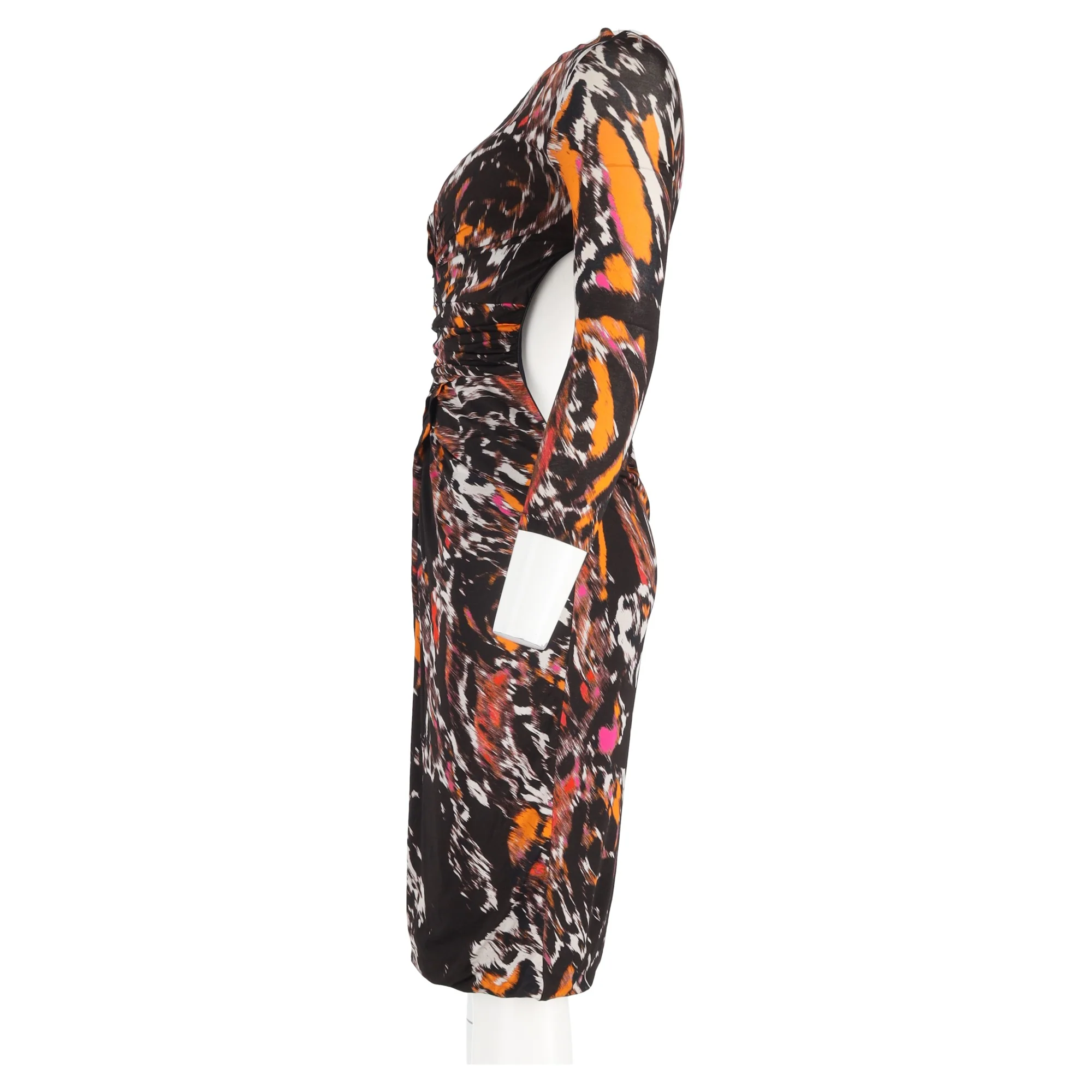 Women's Max Mara Printed Midi Dress in Multicolor Viscose - Image 5