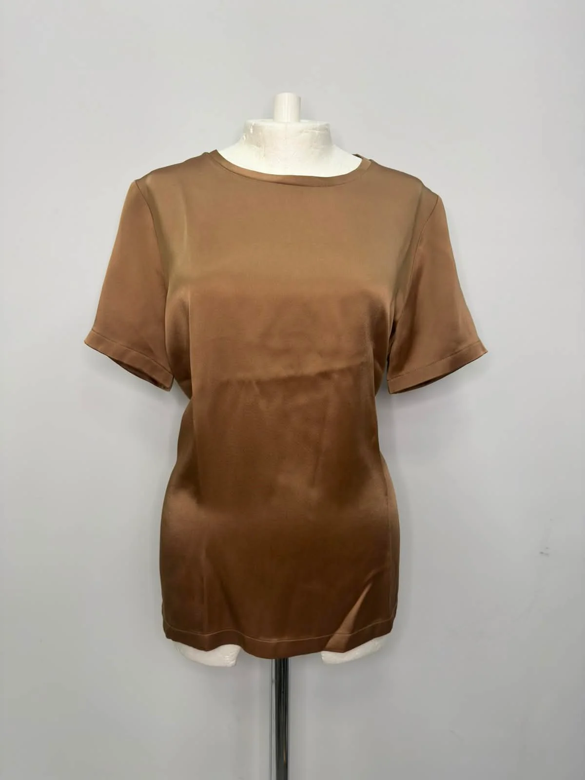 Women's Max Mara Rebecca Jersey T-Shirt in Brown Viscose - Image 7