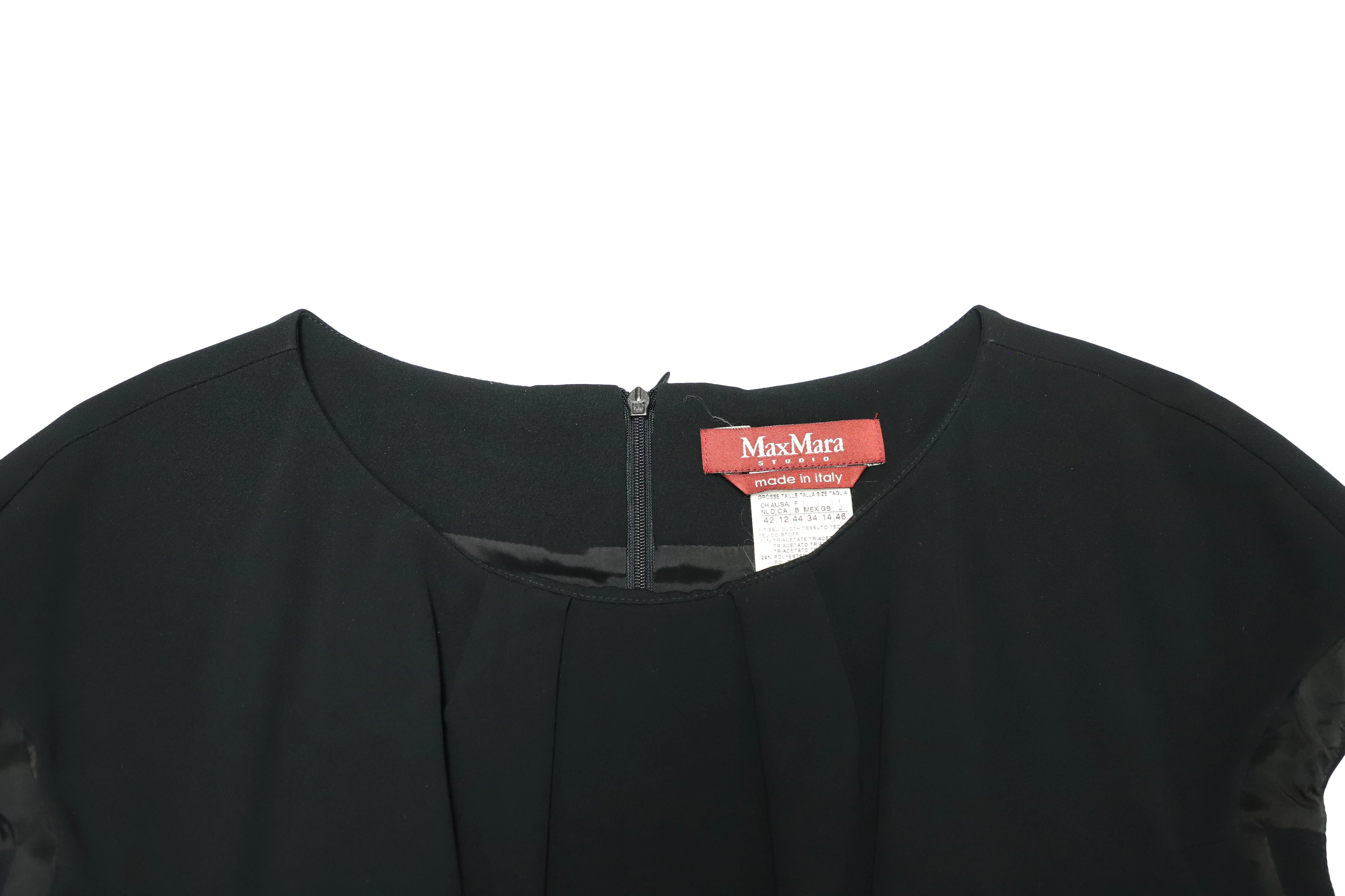 Women's Max Mara Sheath Dress in Black Triacetate - Image 6