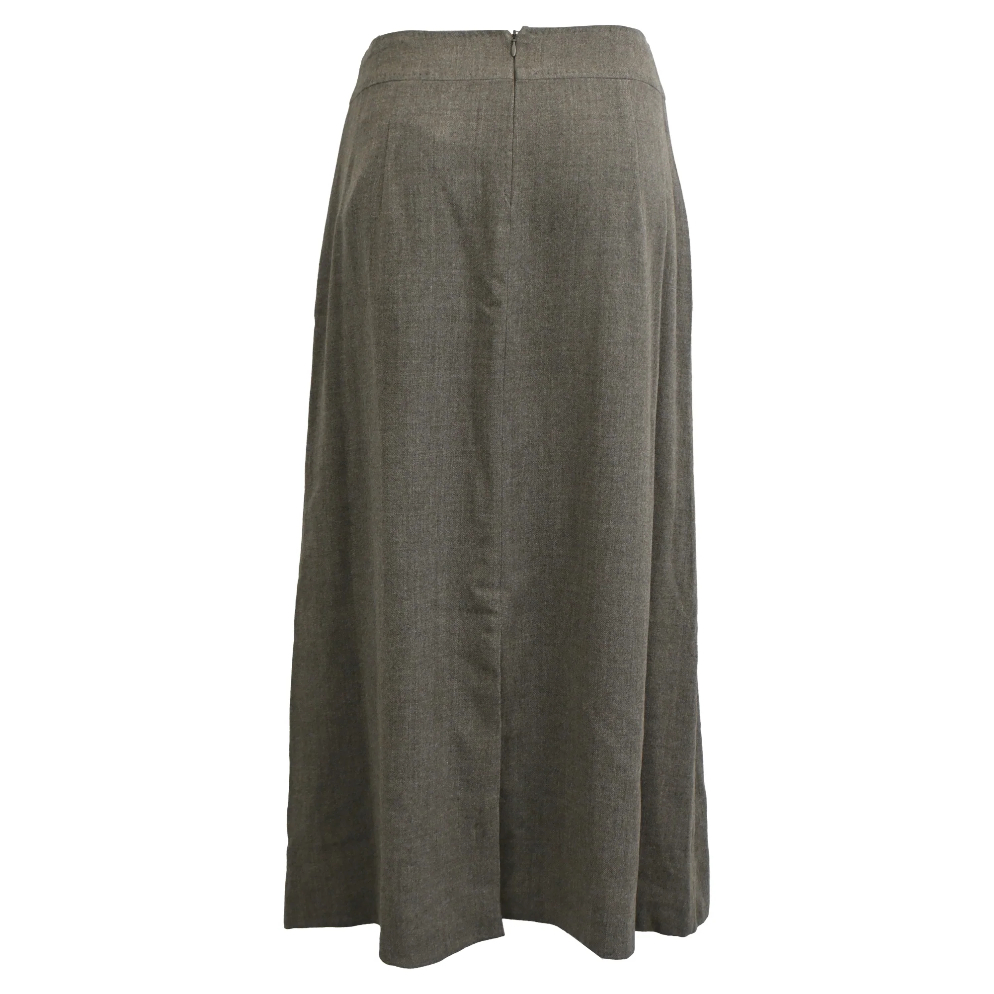 Women's Max Mara Straight Midi Skirt in Grey Wool - Image 3