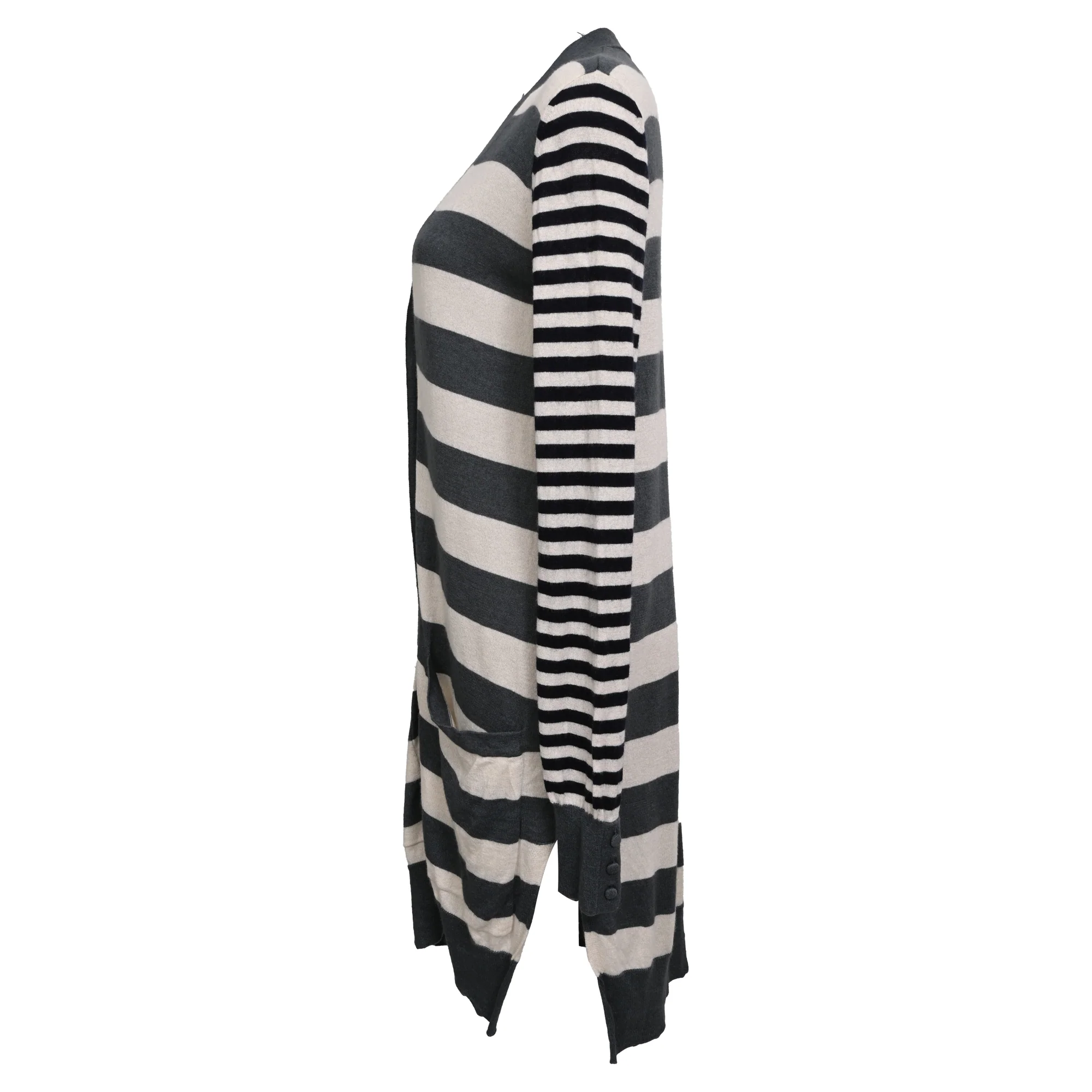 Women's Max Mara Striped Knitted Cardigan in Multicolor Silk - Image 2