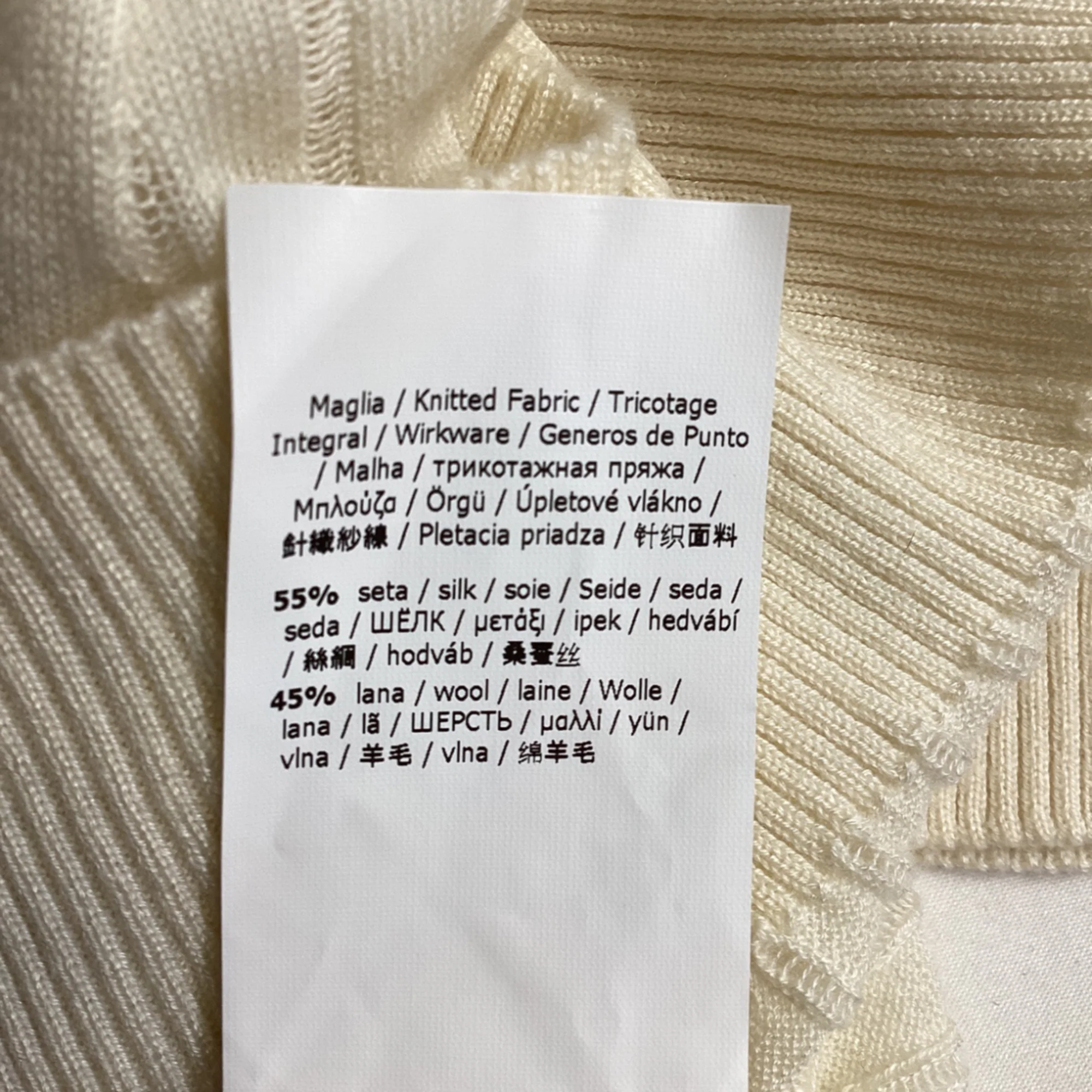 Women's Max Mara Studio Ribbed-Knit Cropped Sweater in White Silk - Image 8