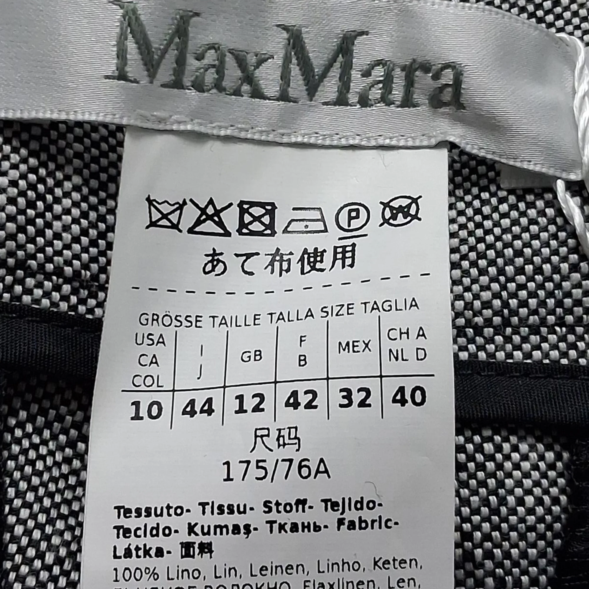 Women's Max Mara Trousers in Grey Linen - Image 3
