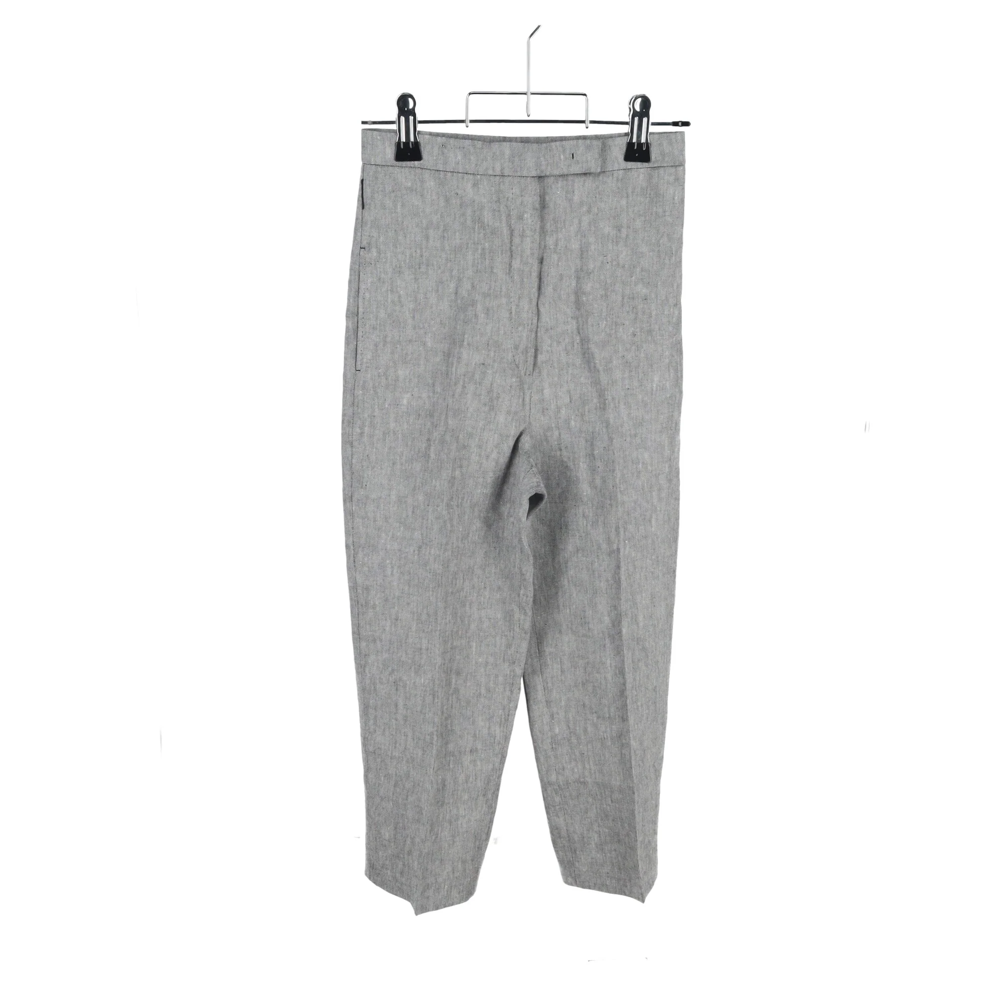 Women's Max Mara Trousers in Grey Linen - Image 4