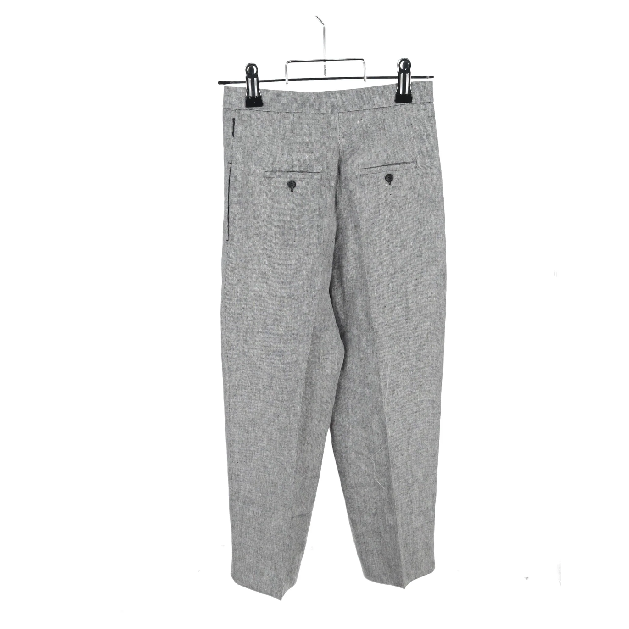 Women's Max Mara Trousers in Grey Linen - Image 5