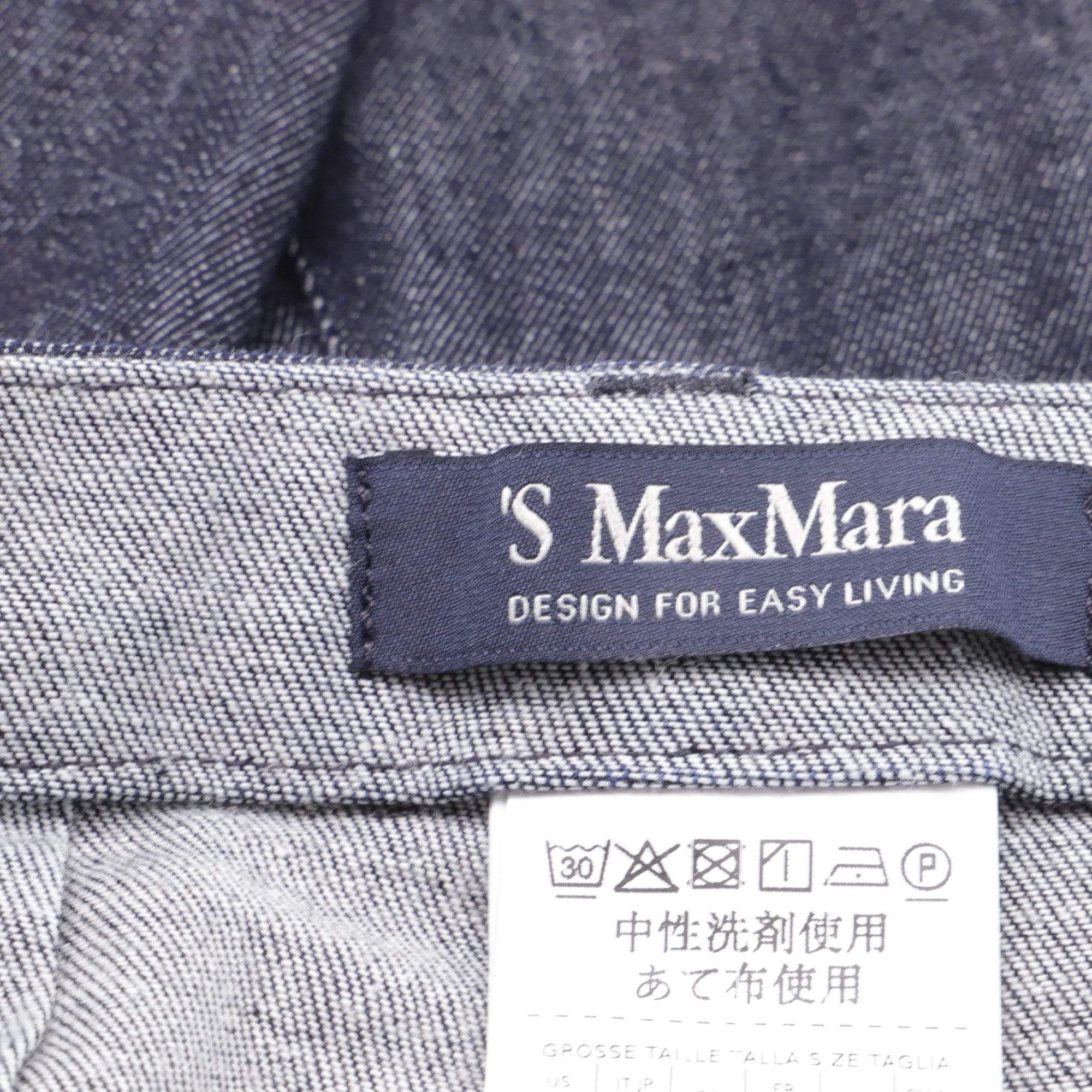 Women's 'S Max Mara Slim Jeans in Navy Blue Cotton - Image 4