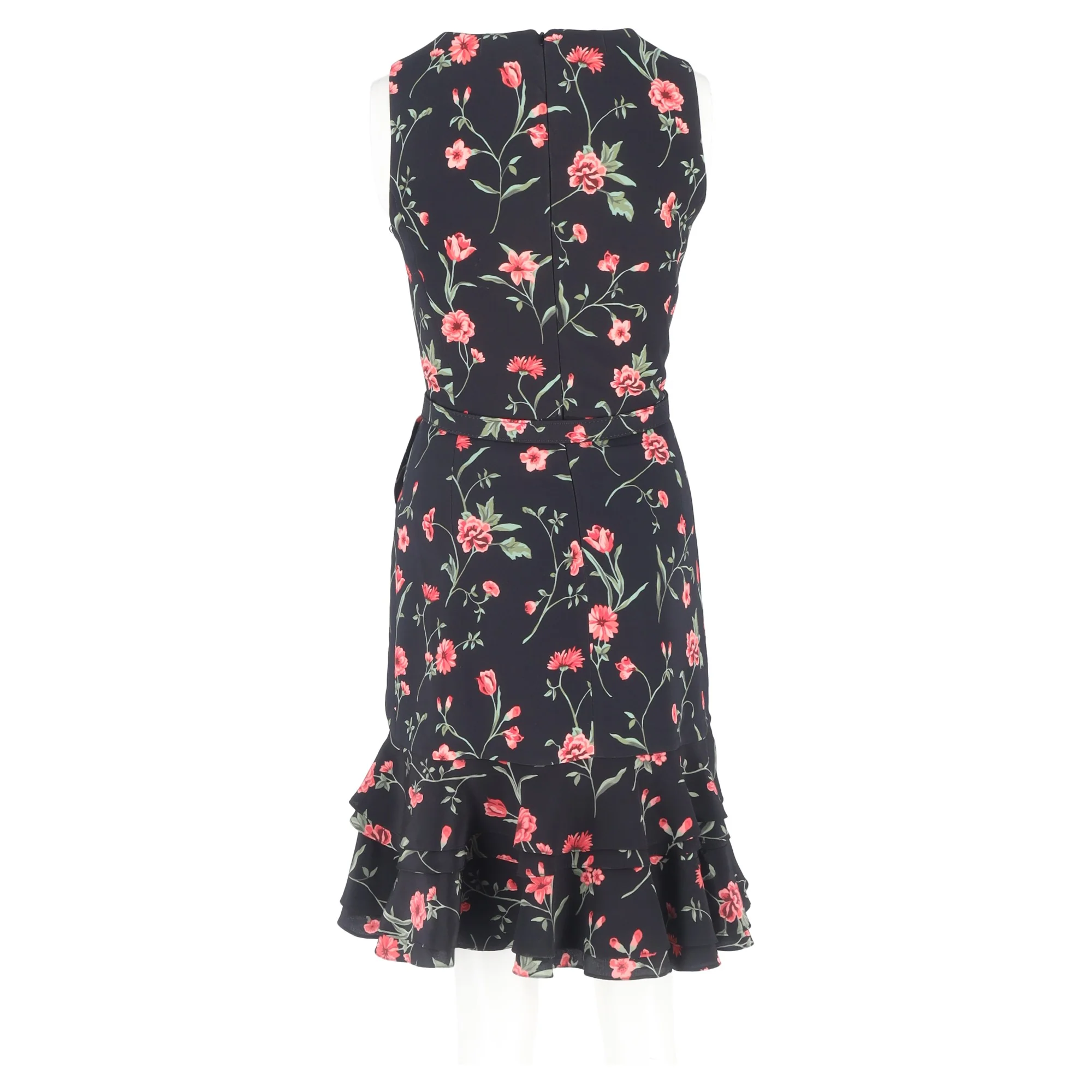 Women's Michael Kors Collection Floral-Print Belted Mini Dress in Multicolor Viscose - Image 6
