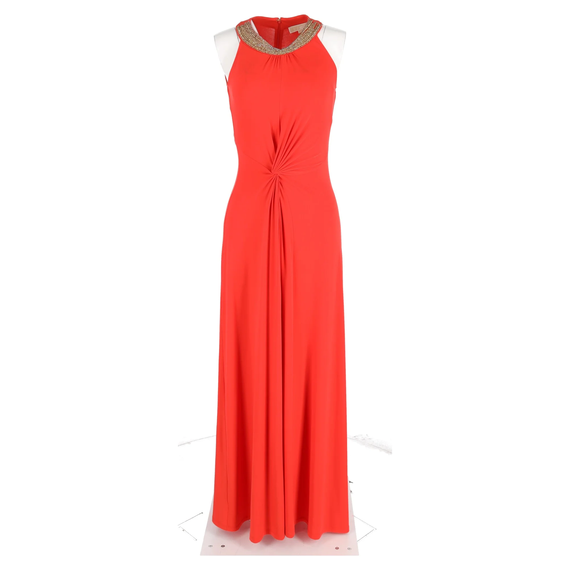 Women's Michael Kors Evening Maxi Dress in Red Viscose - Image 4