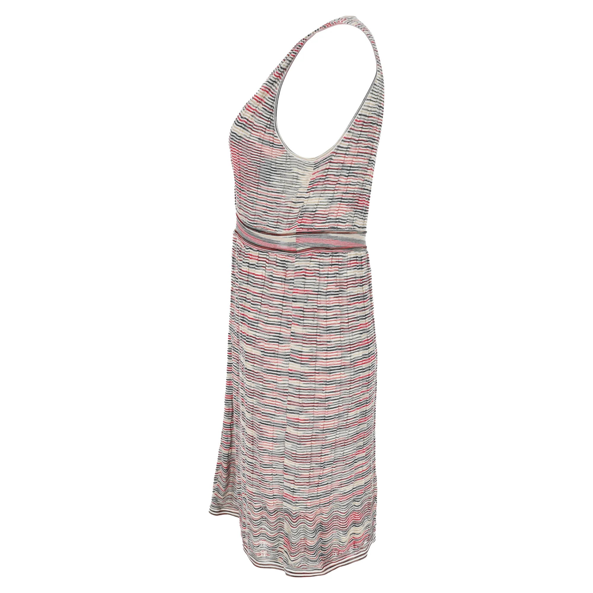Women's M Missoni Plunge Neck Midi Dress in Multicolor Viscose - Image 2
