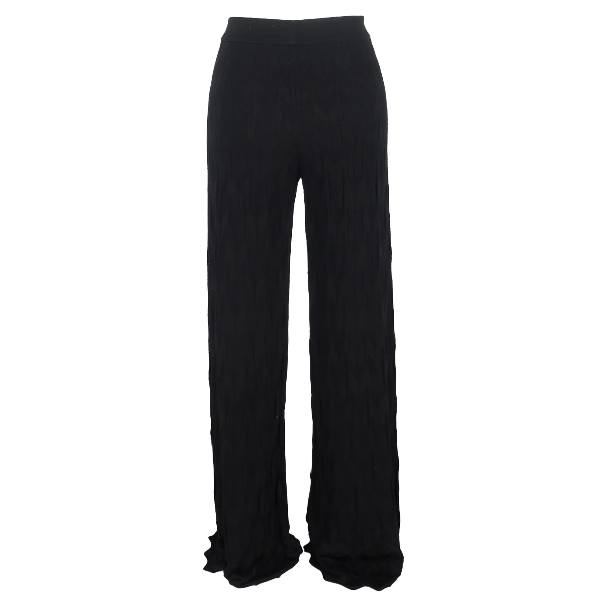 Women's Missoni Textured Trousers in Black Wool - Image 3