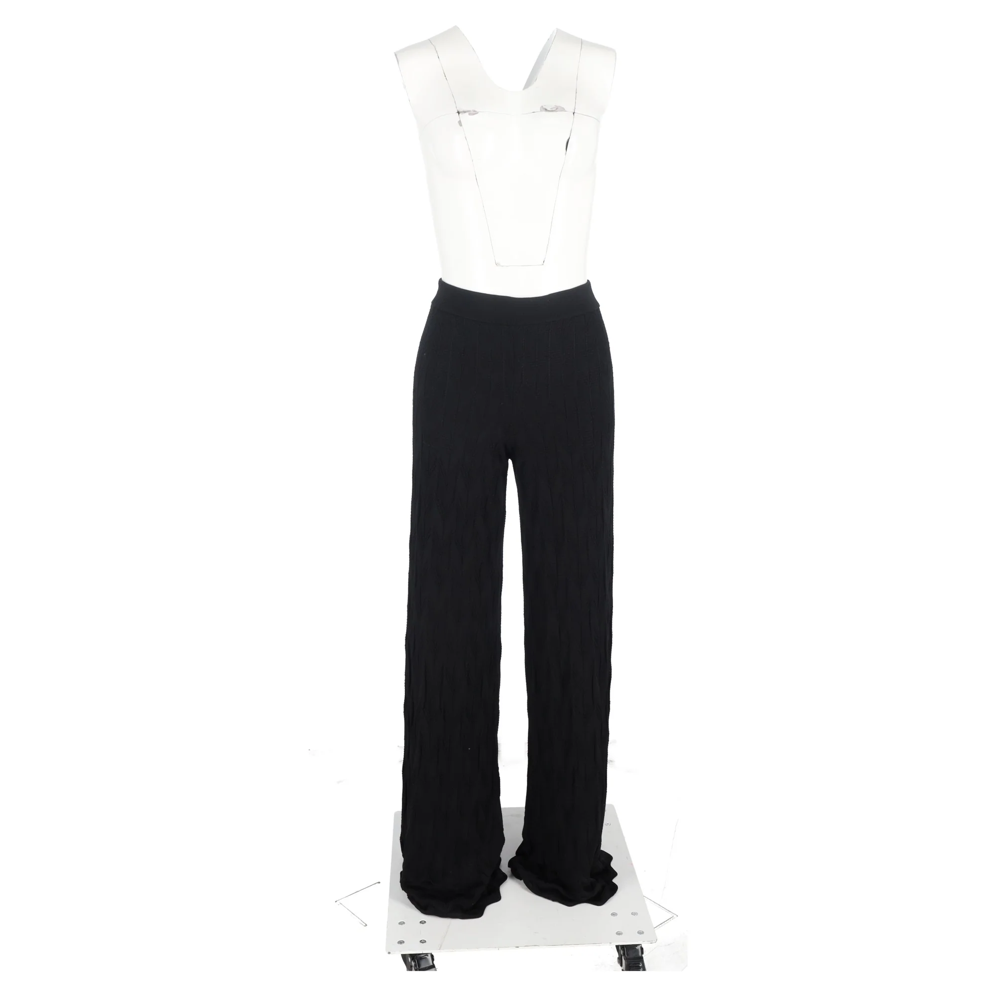 Women's Missoni Textured Trousers in Black Wool - Image 4