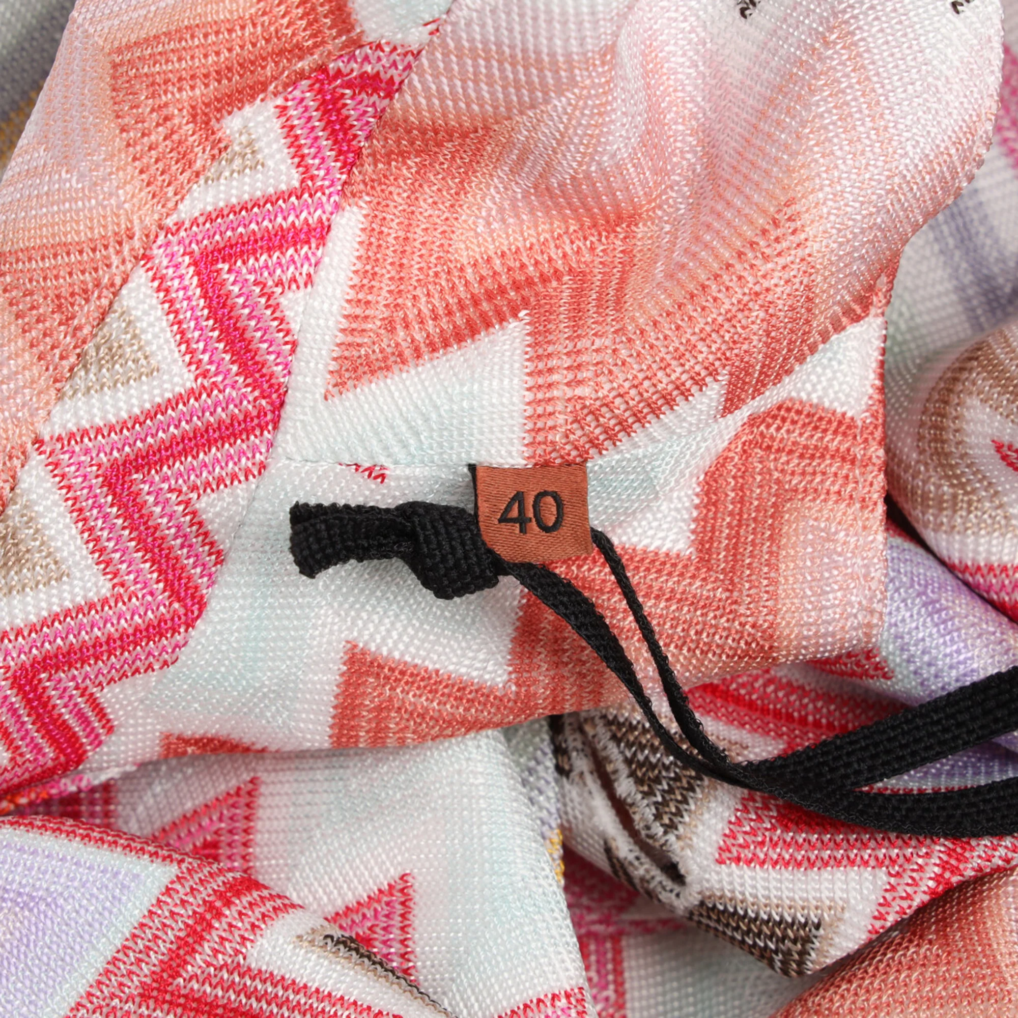 Women's Missoni Zig Zag Longline Blazer in Multicolor Polyester - Image 6