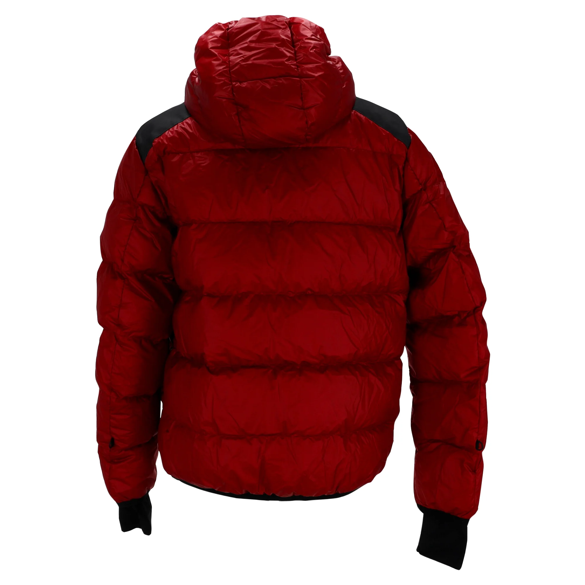 Men's Moncler Grenoble Hintertux Hooded Down Ski Jacket in Burgundy Polyamide - Image 2