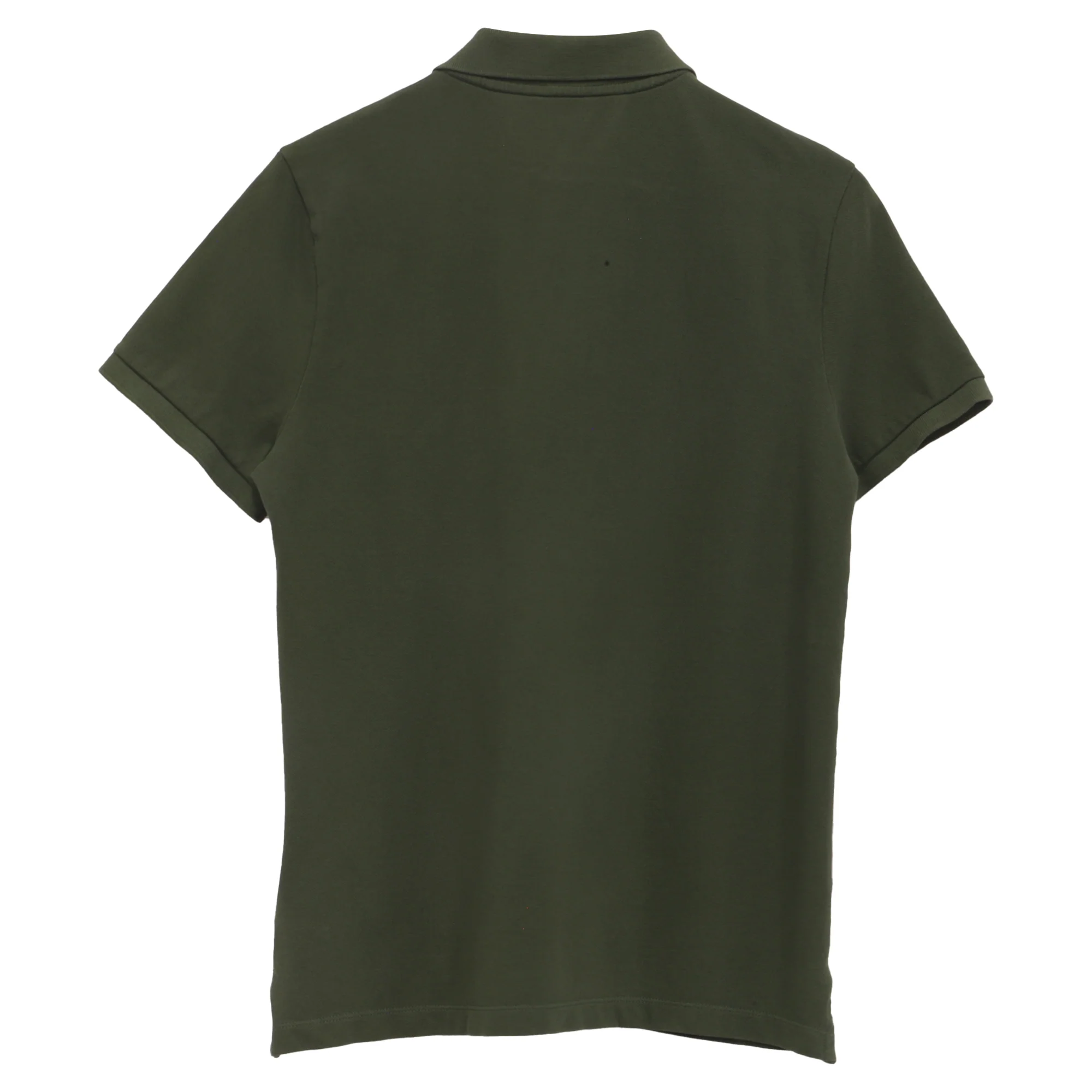 Men's Moncler Logo Patch Cotton Piquet Polo Shirt in Green Cotton - Image 3