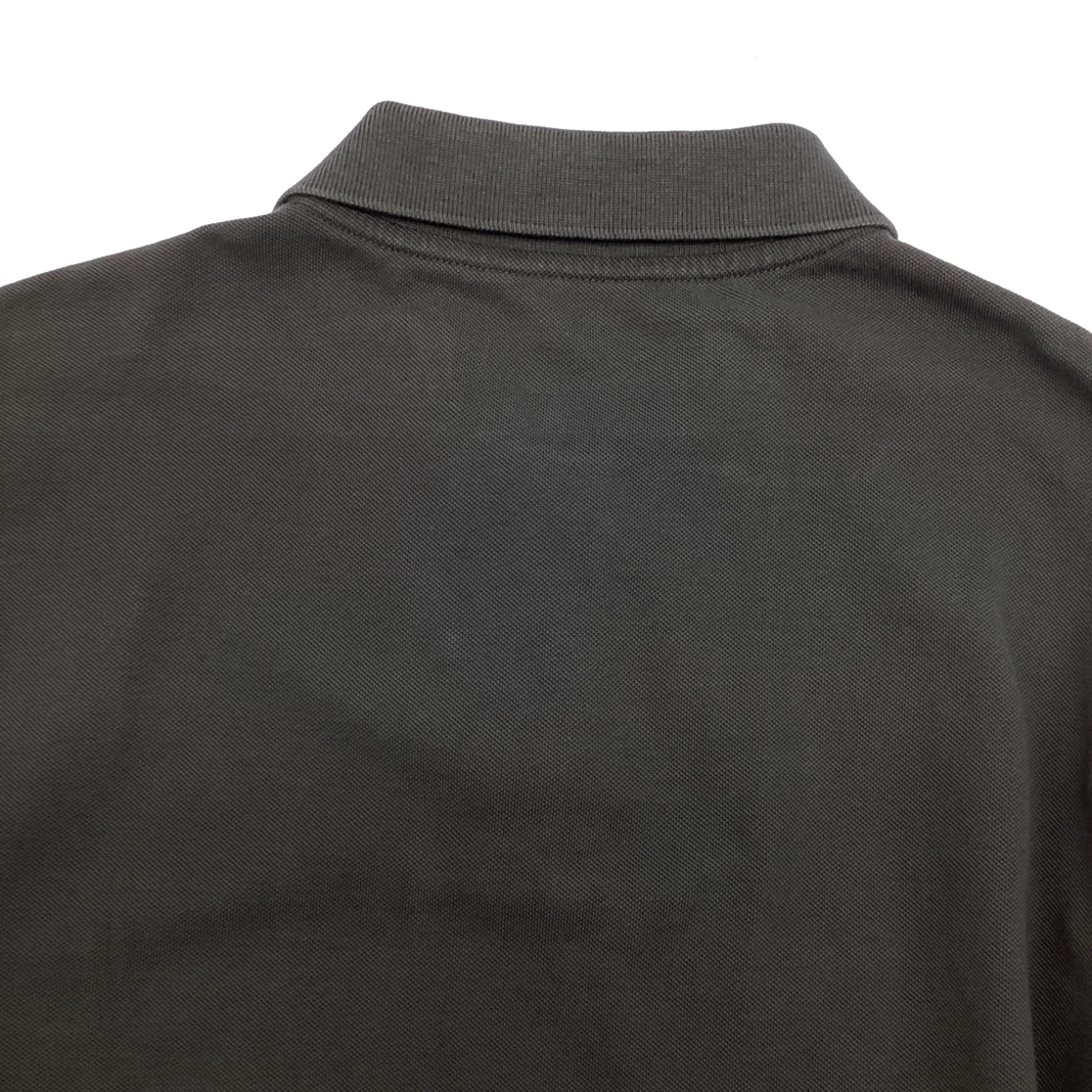 Men's Moncler Logo Patch Cotton Piquet Polo Shirt in Green Cotton - Image 4