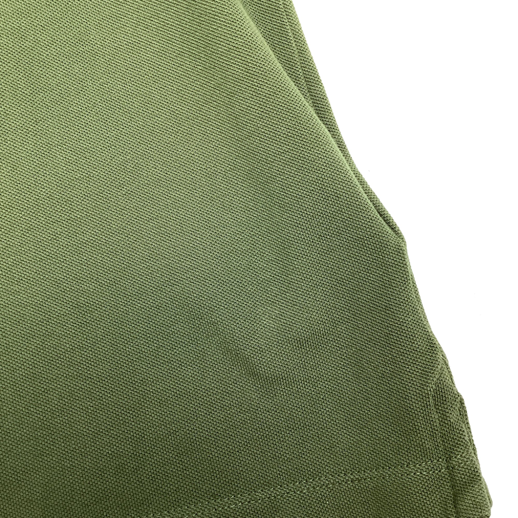 Men's Moncler Logo Patch Cotton Piquet Polo Shirt in Green Cotton - Image 7