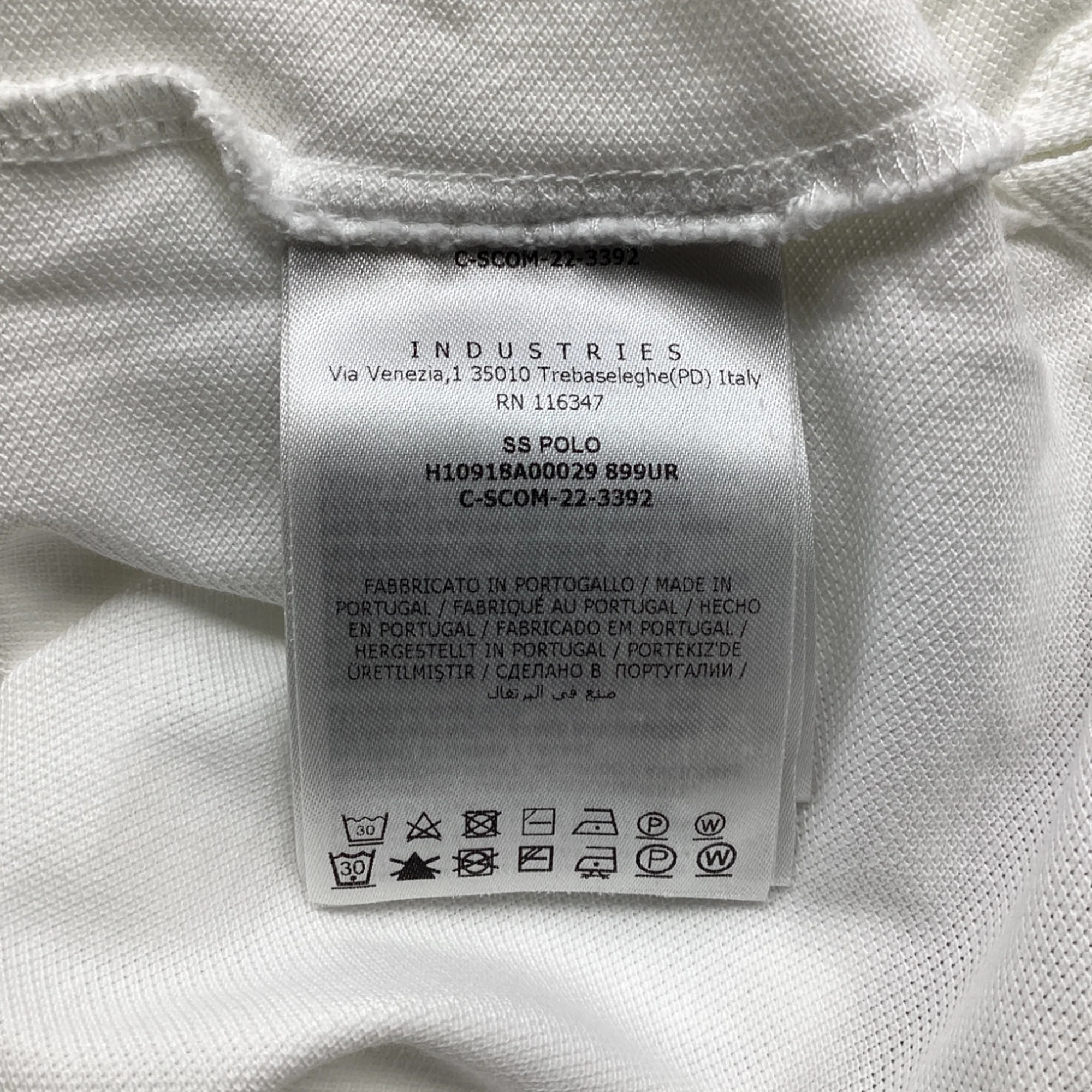 Men's Moncler Logo Patch Piquet Polo in White Cotton - Image 5