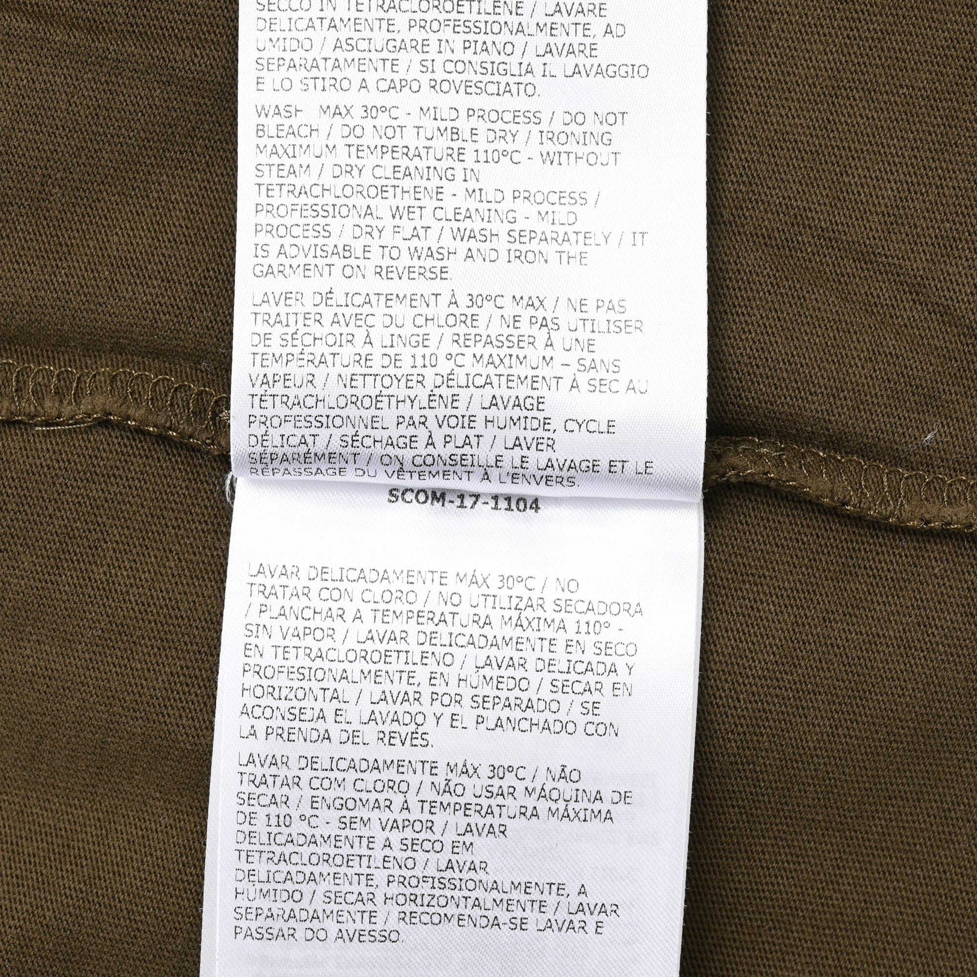 Men's Moncler Logo Tshirt in Green Cotton - Image 7