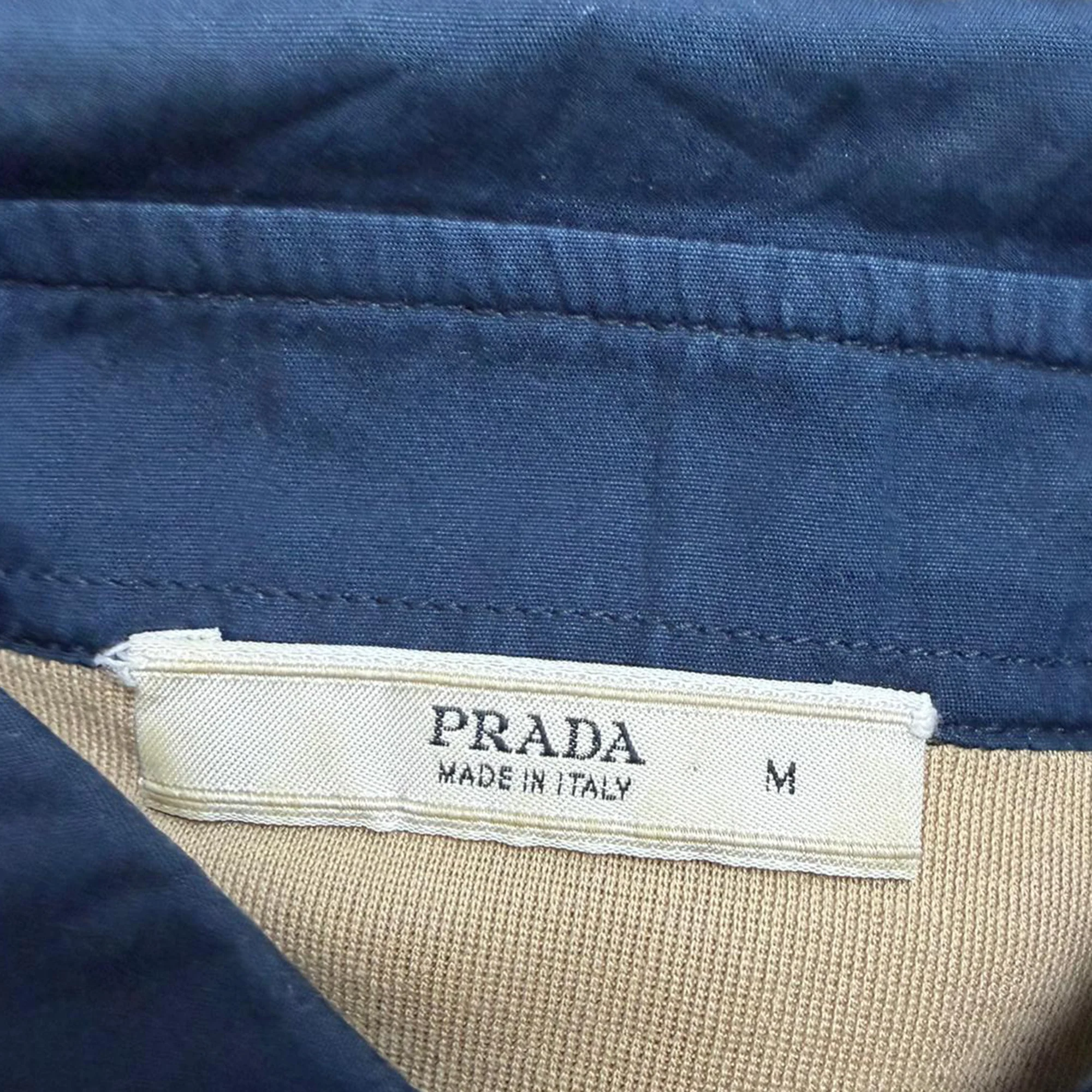 Men's Prada Short Sleeve Polo Shirt in Brown Cotton - Image 4