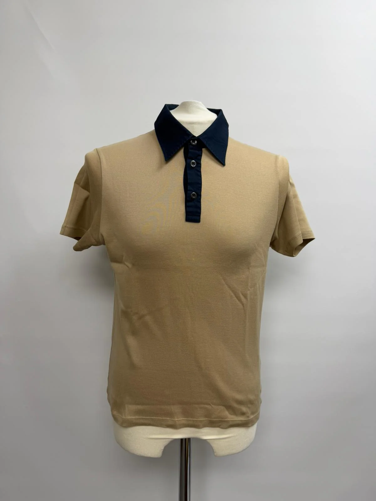 Men's Prada Short Sleeve Polo Shirt in Brown Cotton - Image 6