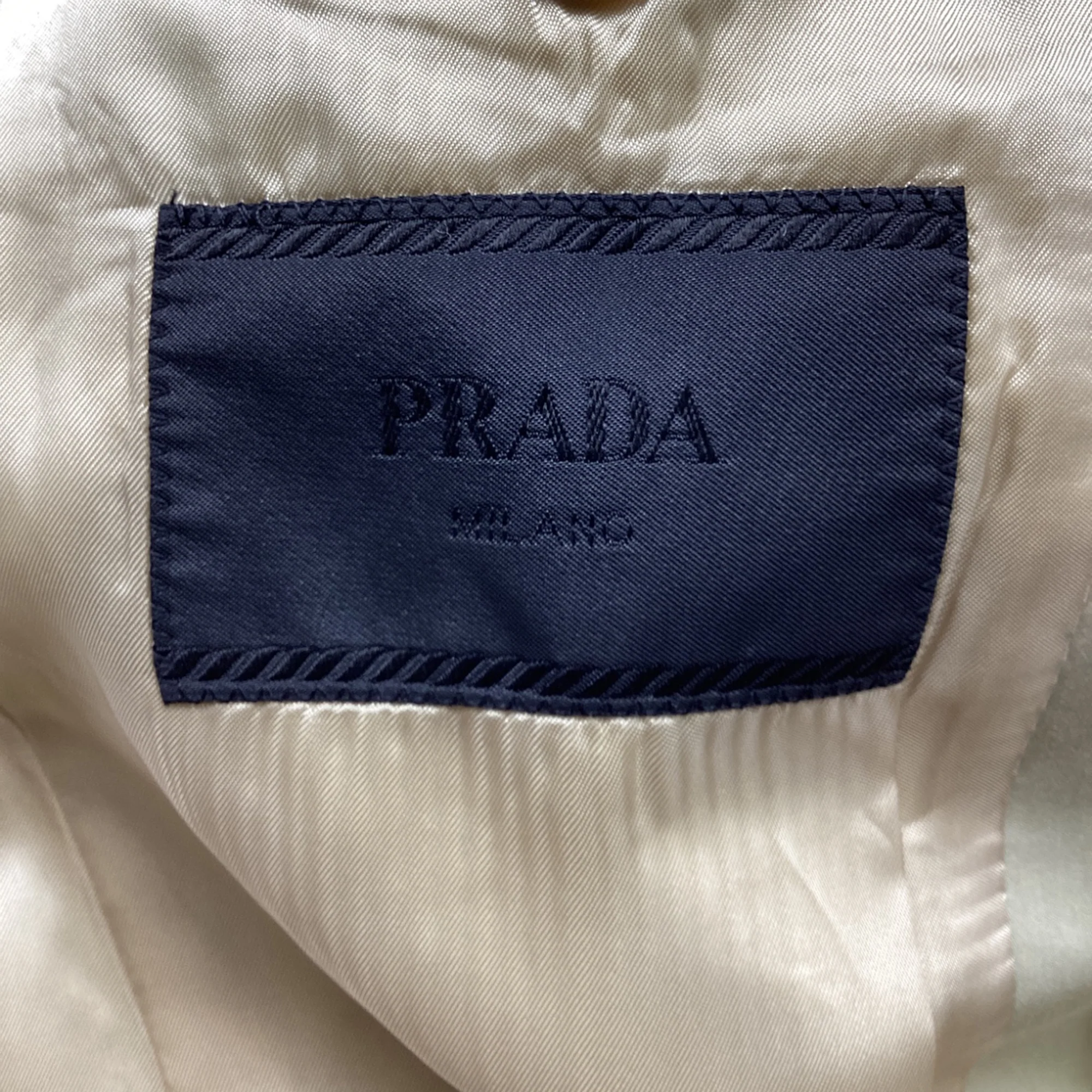 Men's Prada Single-Breasted Jacket in Beige Cotton - Image 6