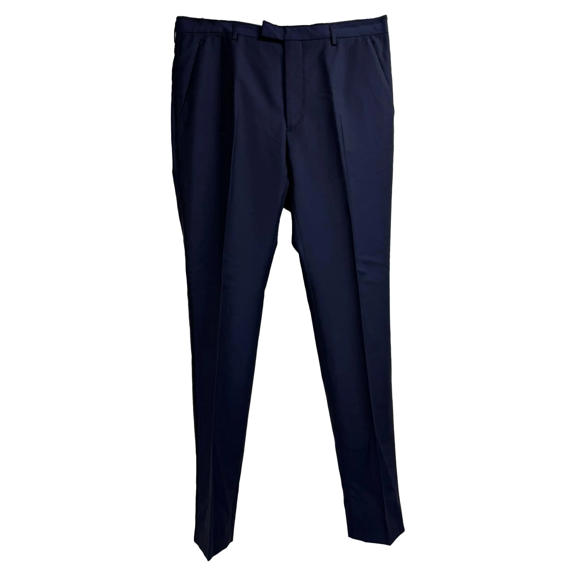 Men's Prada Straight Leg Pants in Navy Blue Wool