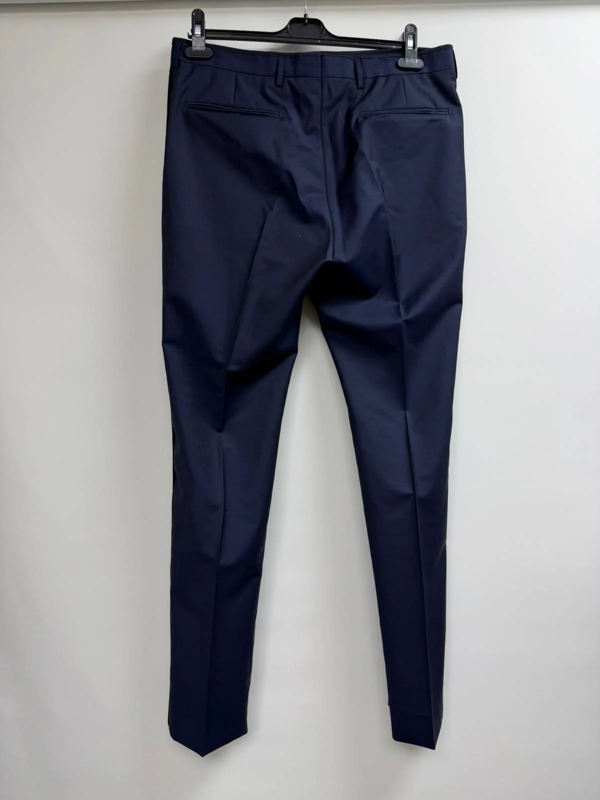 Men's Prada Straight Leg Pants in Navy Blue Wool - Image 8