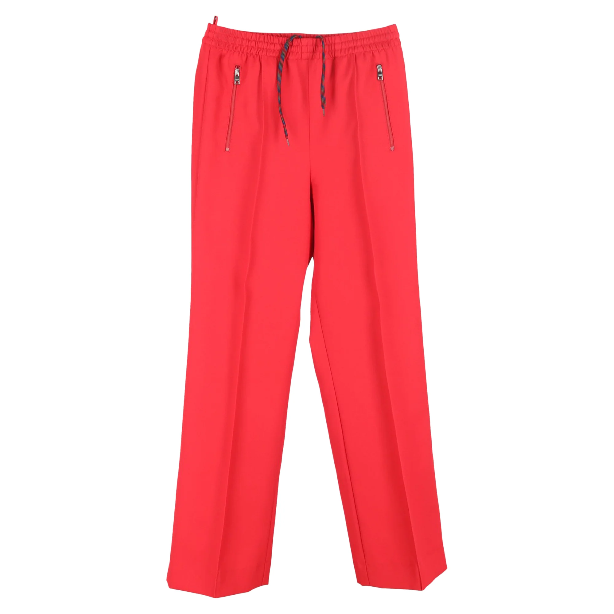 Women's Prada Gabardine Track Pants in Red Polyester