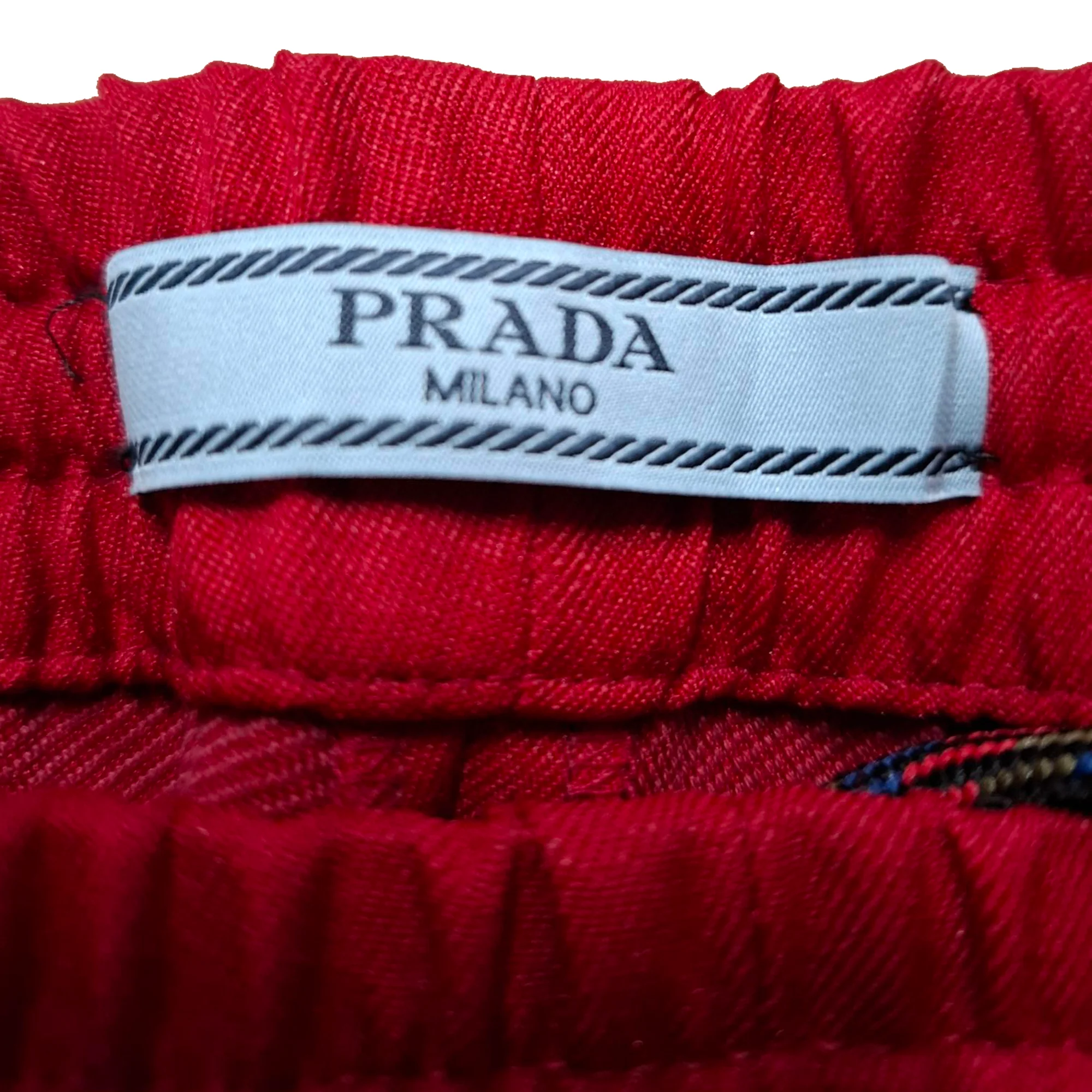Women's Prada Gabardine Track Pants in Red Polyester - Image 3