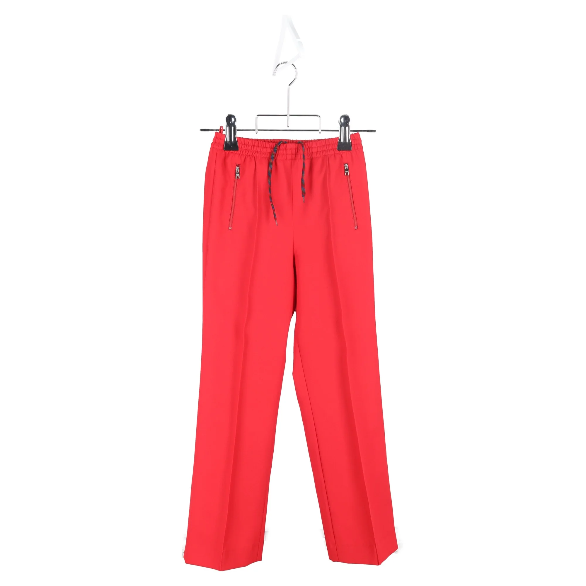 Women's Prada Gabardine Track Pants in Red Polyester - Image 4