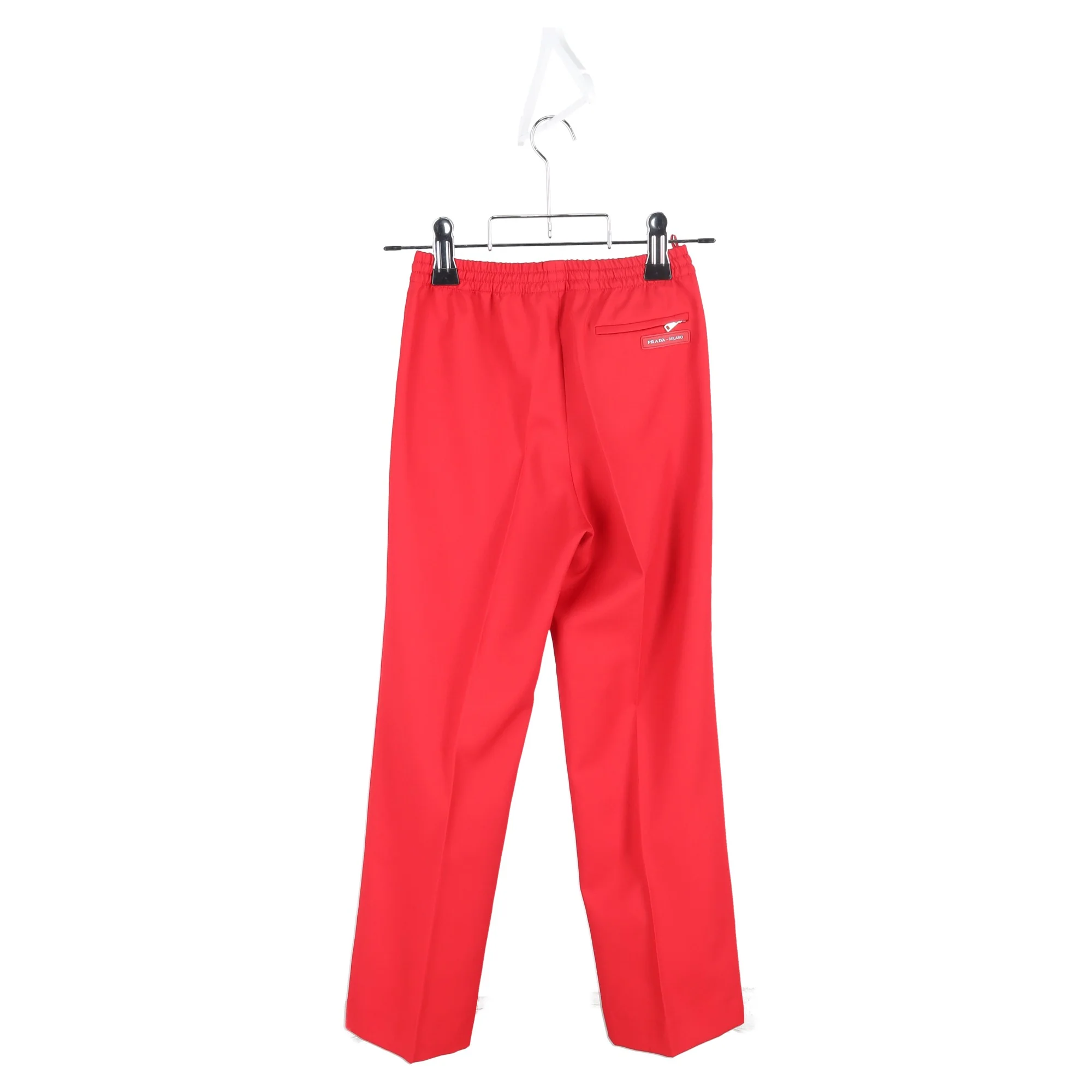 Women's Prada Gabardine Track Pants in Red Polyester - Image 5