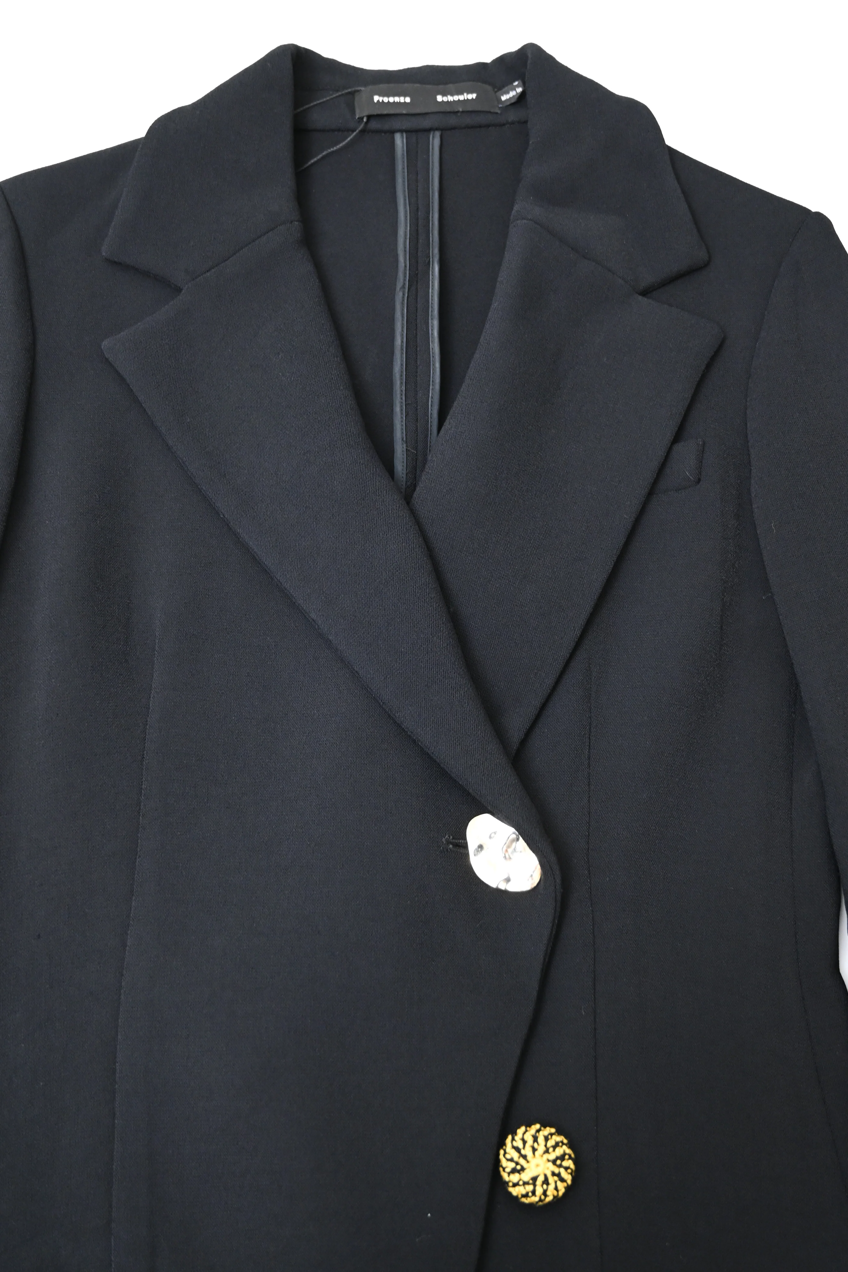 Women's Proenza Schouler Decorative-Buttoned Blazer in Black Viscose - Image 10