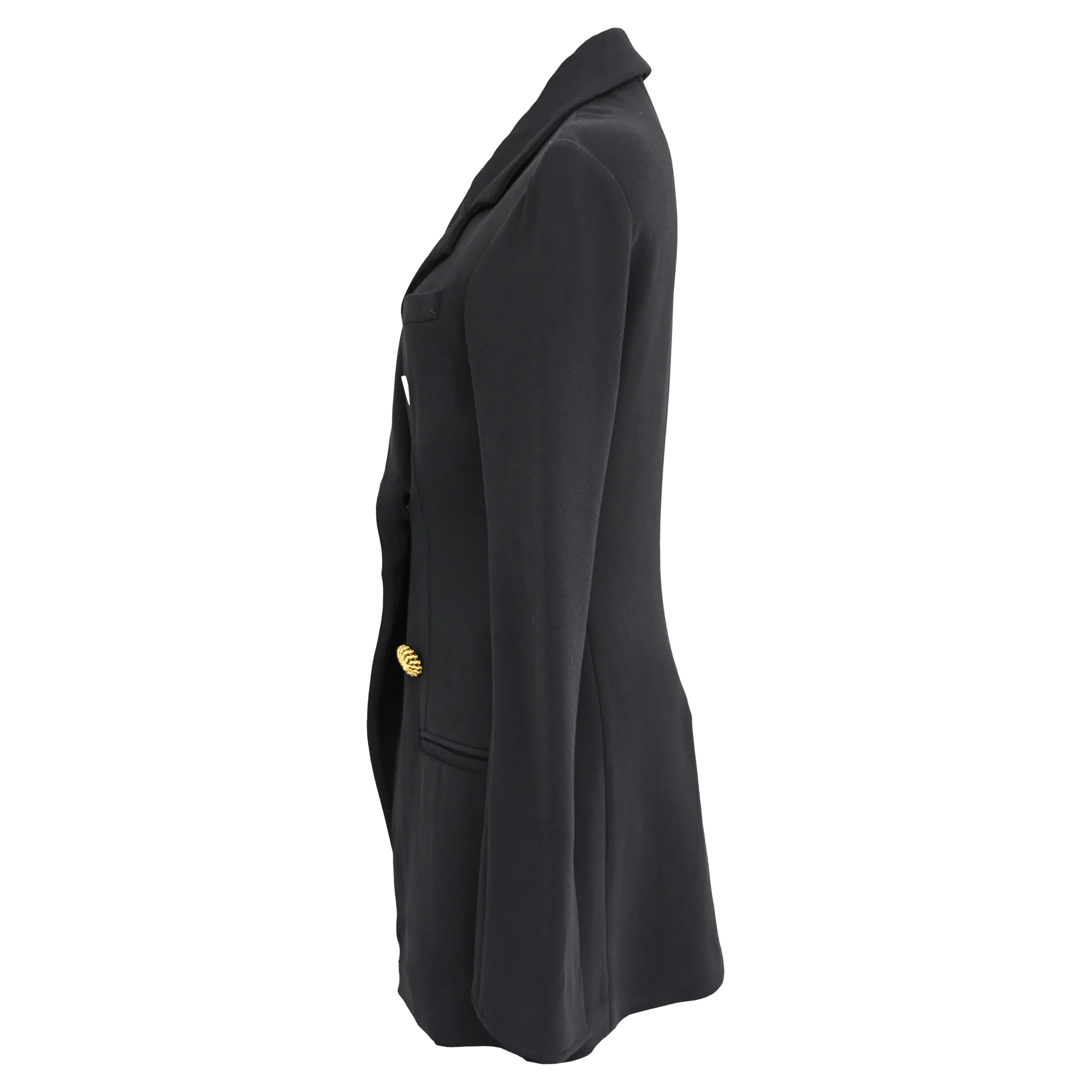 Women's Proenza Schouler Decorative-Buttoned Blazer in Black Viscose - Image 2