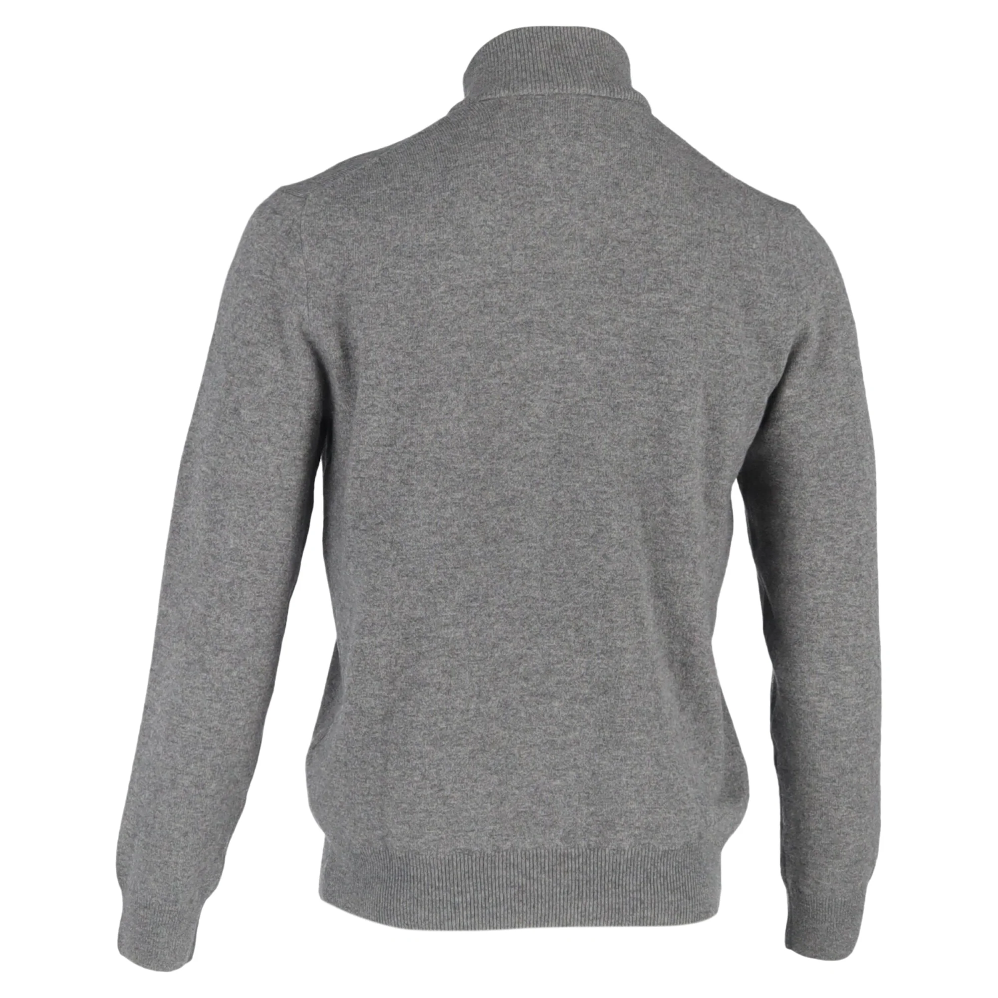 Men's Polo Ralph Lauren Logo-Embroidered Half-Zipped Sweater in Grey Wool - Image 3