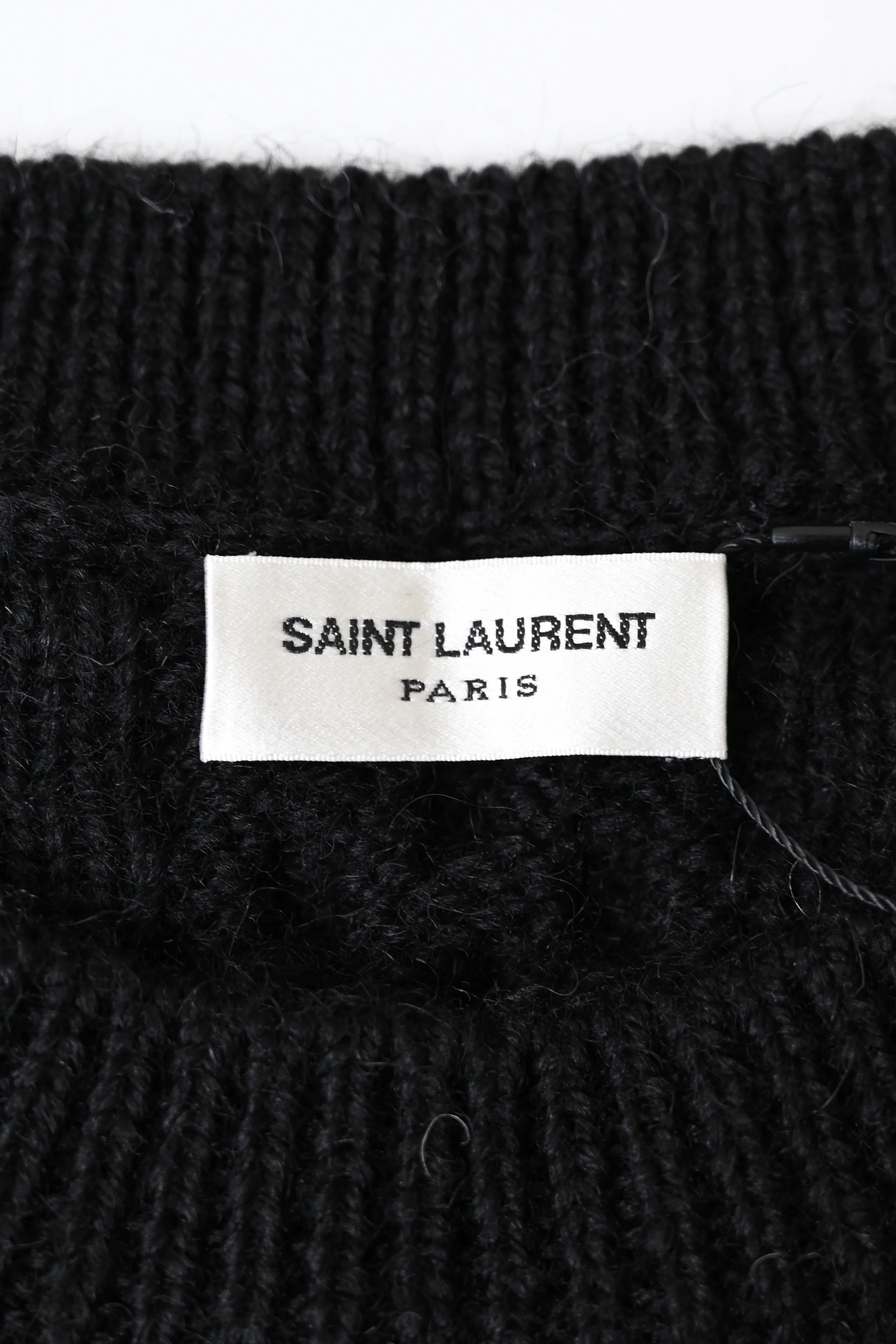 Women's Saint Laurent Cableknit Sweater in Black Wool - Image 9